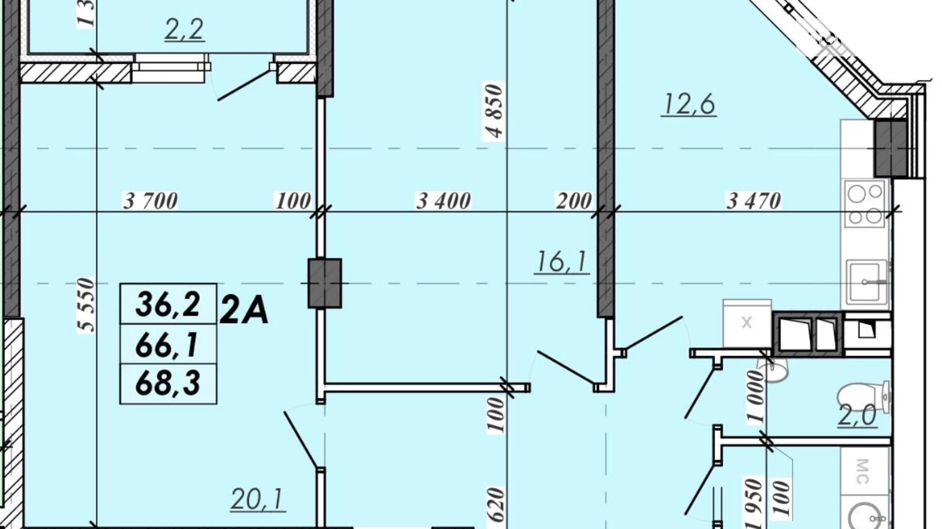 Продается 1-комнатная квартира 39.3 кв. м в Одессе, Овидиопольская дор., 3 корпус 2 - фото 2