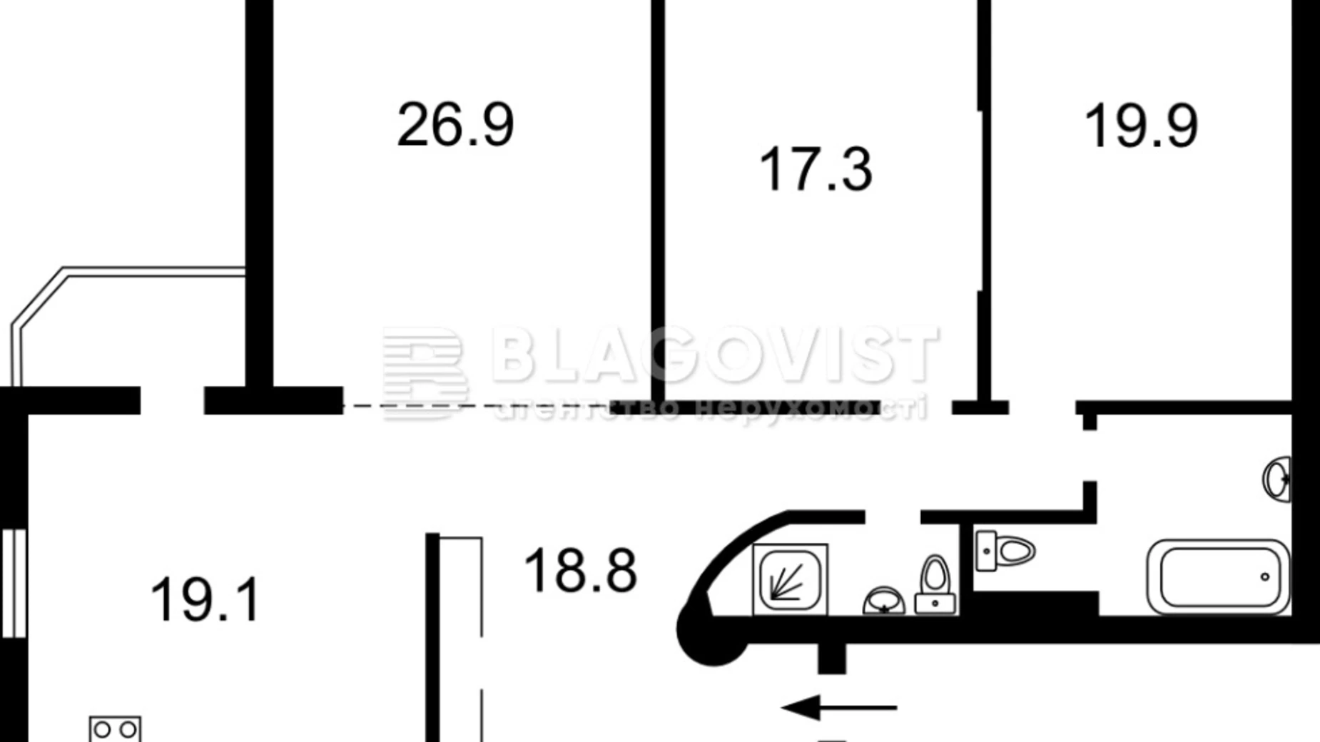 Продается 2-комнатная квартира 117 кв. м в Киеве, ул. Василия Тютюнника, 16 - фото 2