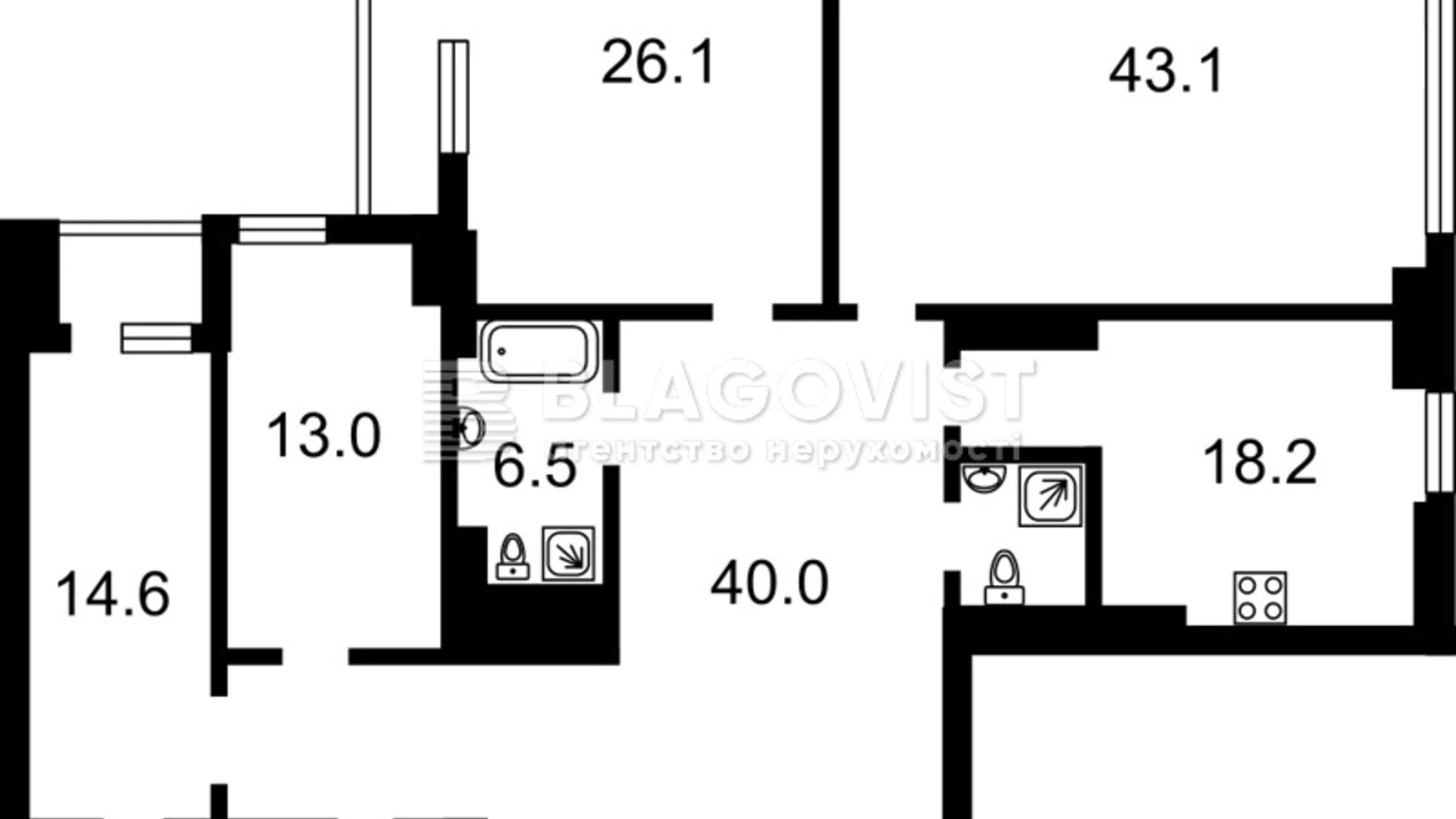 Продается 4-комнатная квартира 180.6 кв. м в Киеве, ул. Деловая, 2Б - фото 2