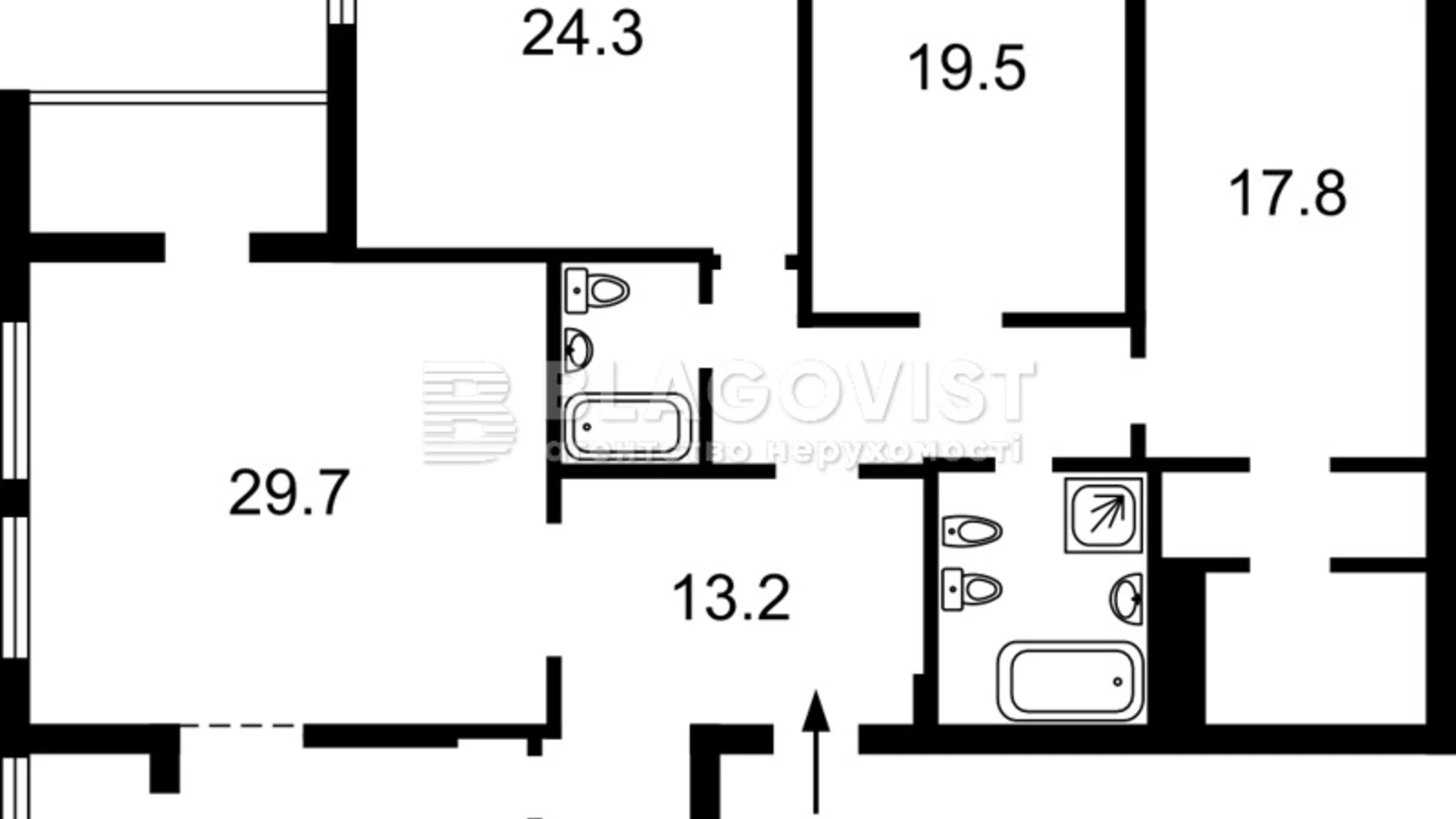 Продается 3-комнатная квартира 150 кв. м в Киеве, ул. Срибнокильская, 3А - фото 3