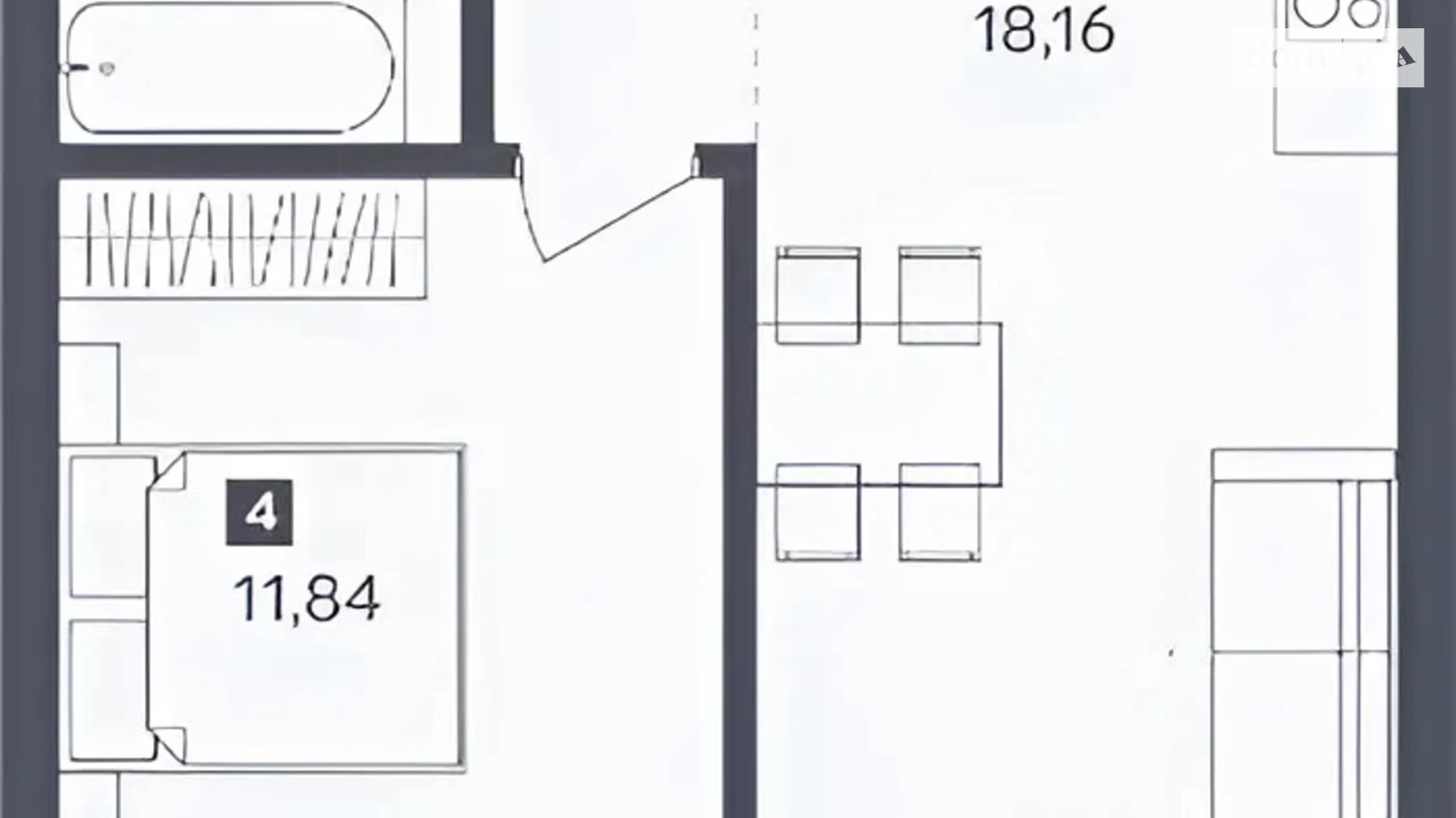 Продается 1-комнатная квартира 41 кв. м в Львове, ул. Владимира Великого, 21 - фото 5