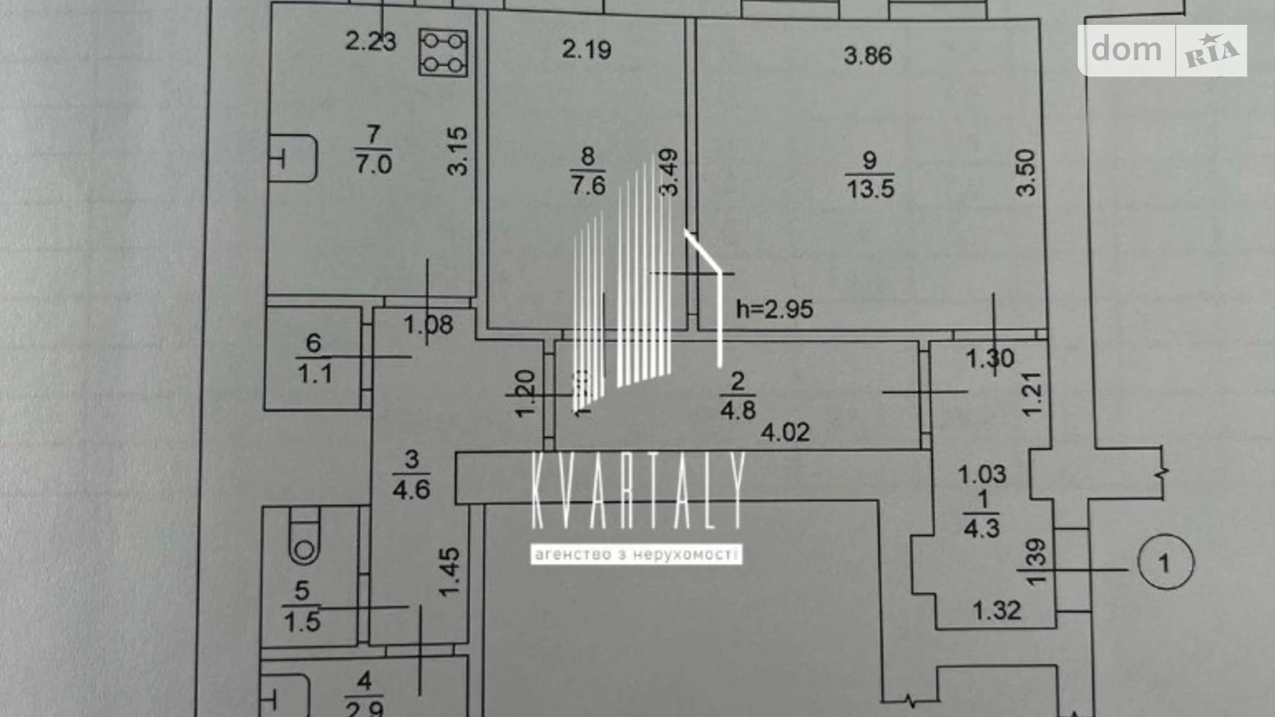 Продается 2-комнатная квартира 58.4 кв. м в Киеве, ул. Шота Руставели, 21