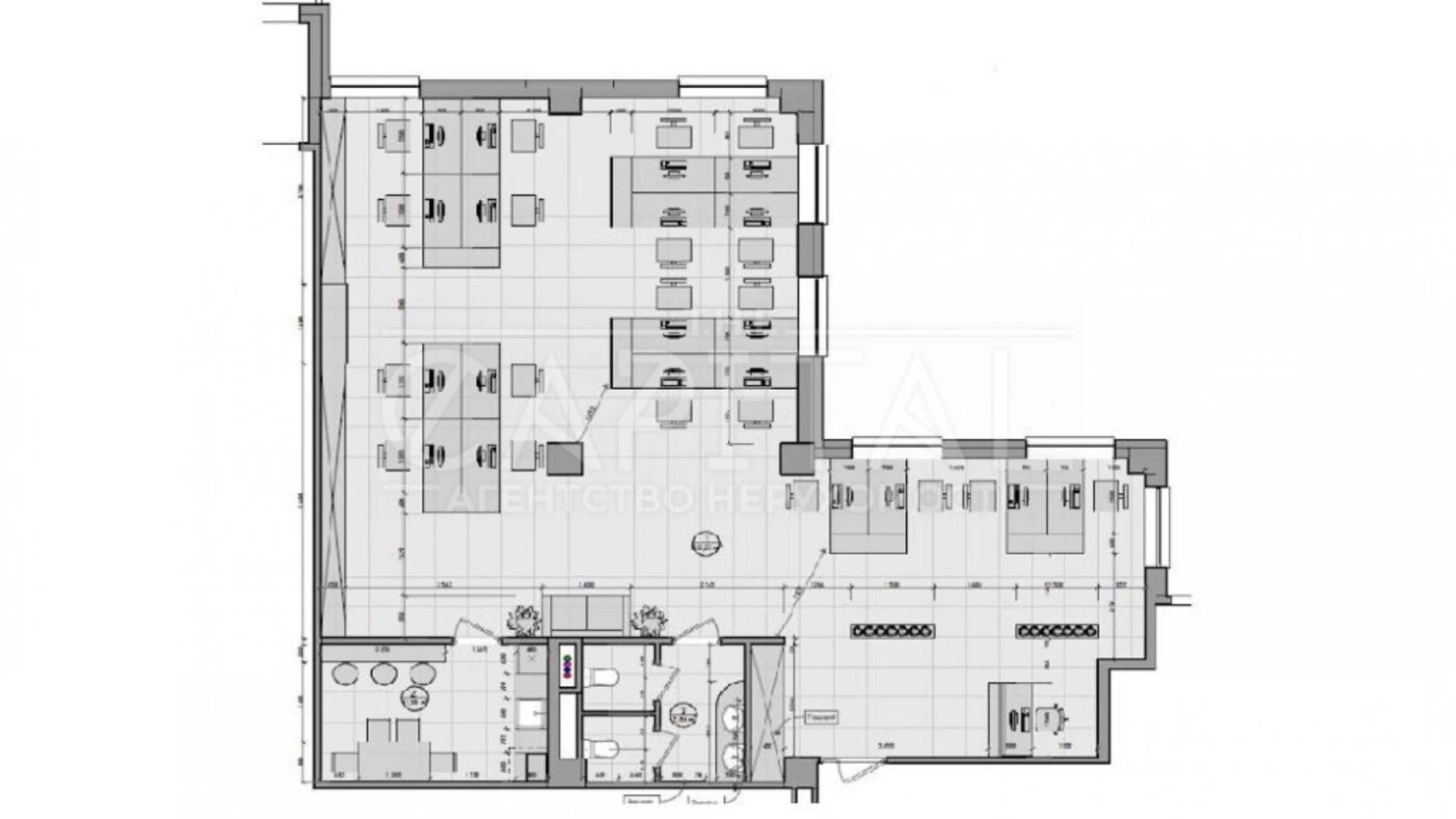 Здається в оренду офіс 193 кв. м в бізнес-центрі, цена: 5558 $ - фото 4