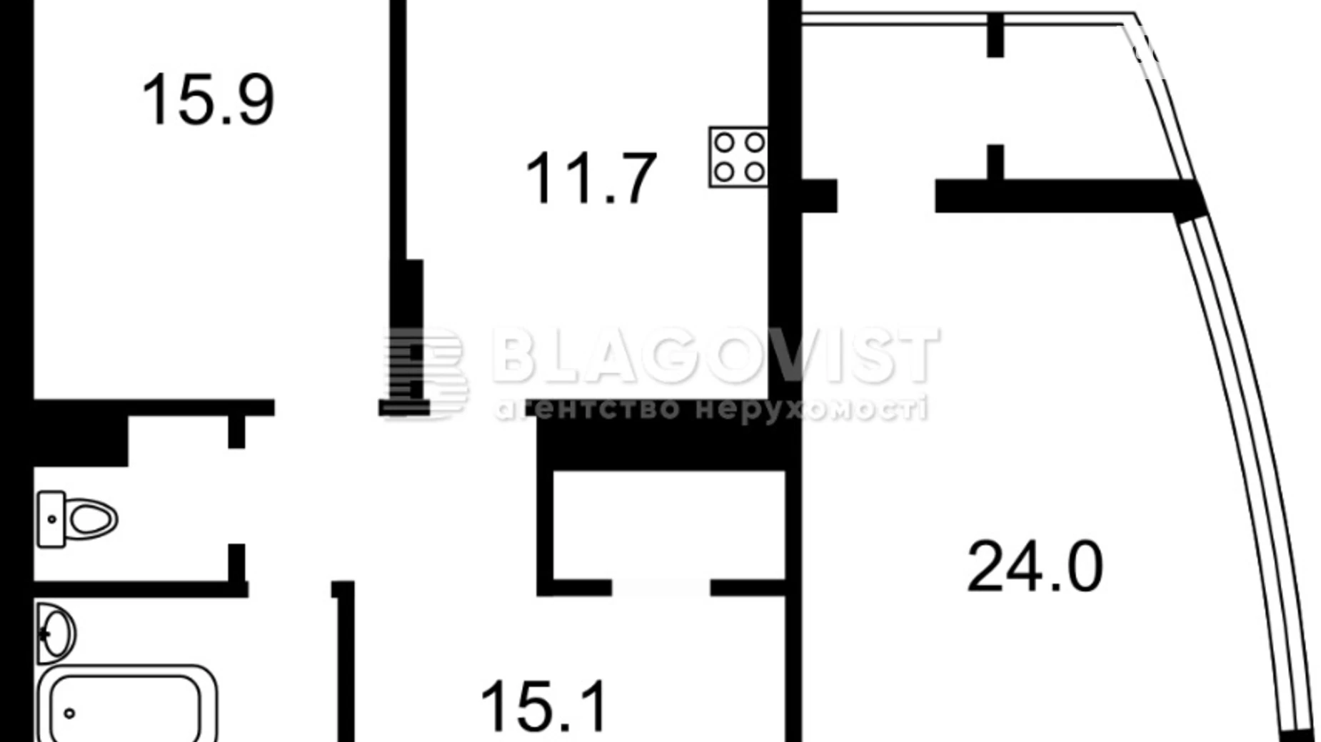 Продается 2-комнатная квартира 80 кв. м в Киеве, пер. Ковальский, 19 - фото 2