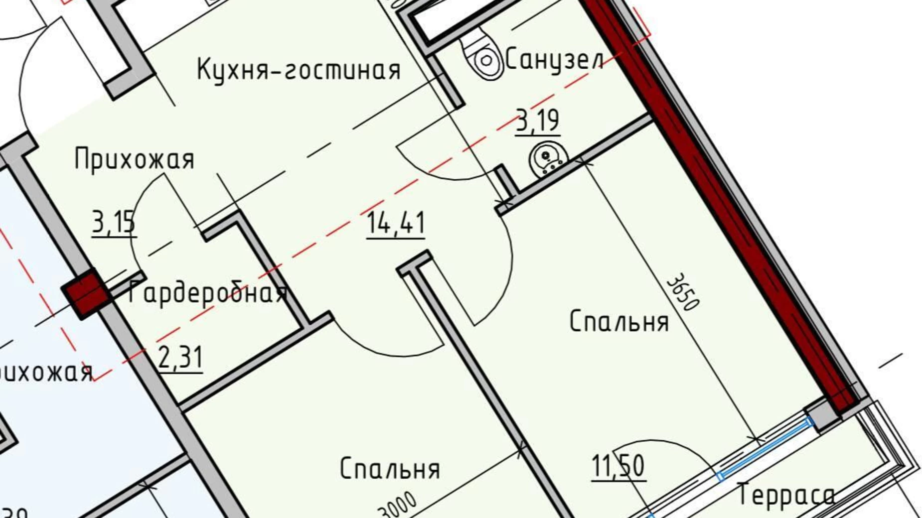 Продається 2-кімнатна квартира 54 кв. м у Одесі, вул. Софіївська, 1А - фото 2