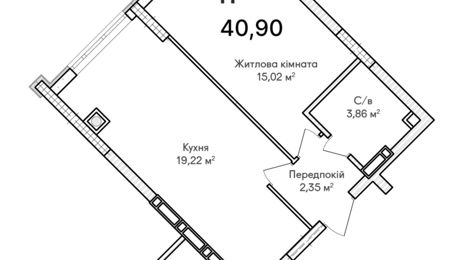 Продается 1-комнатная квартира 40 кв. м в Ирпене, ул. Ольги Кобылянской(Достоевского), 2 - фото 4