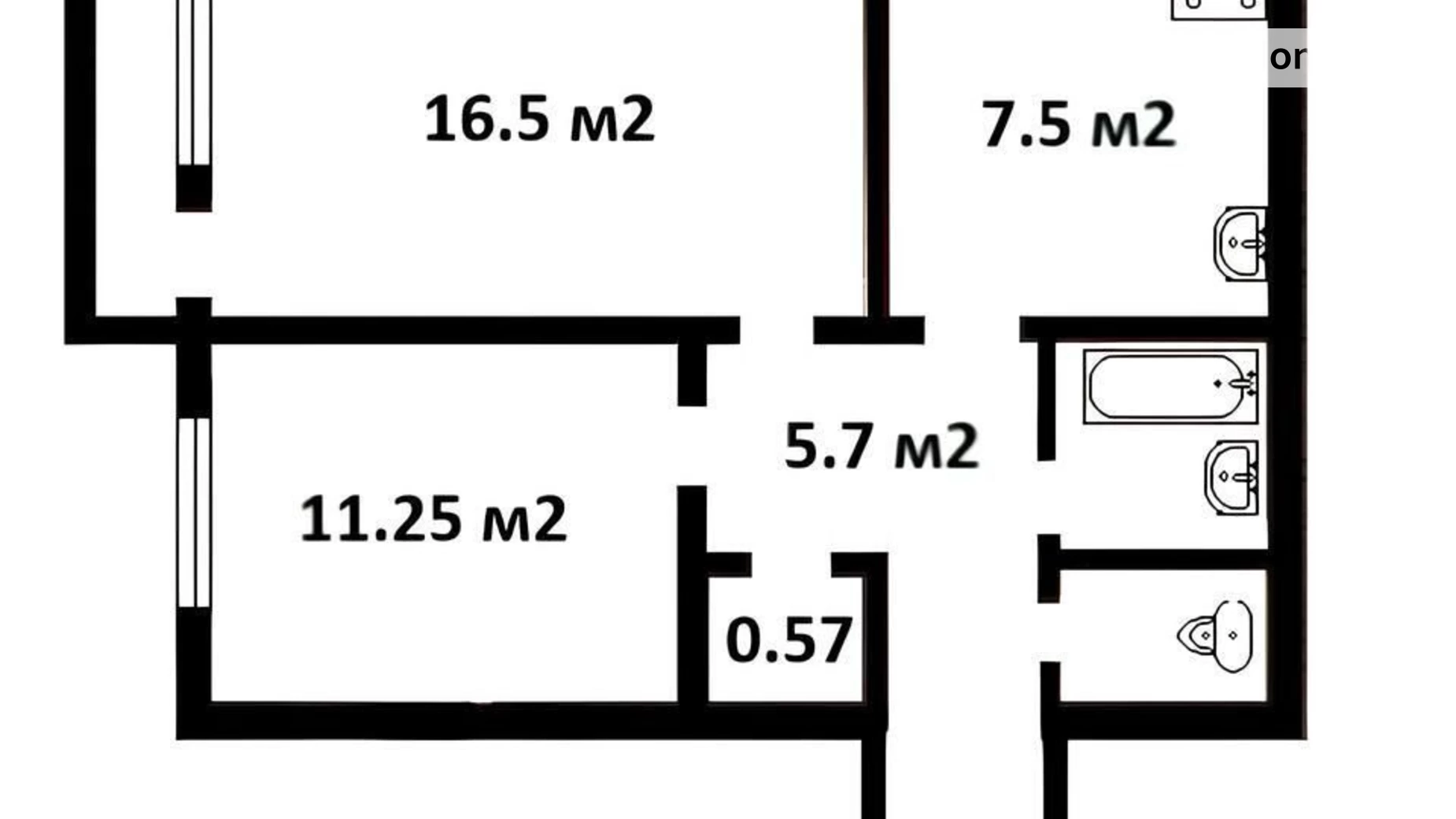 Продается 2-комнатная квартира 45 кв. м в Киеве, ул. Ивана Мыколайчука, 13/1 - фото 3