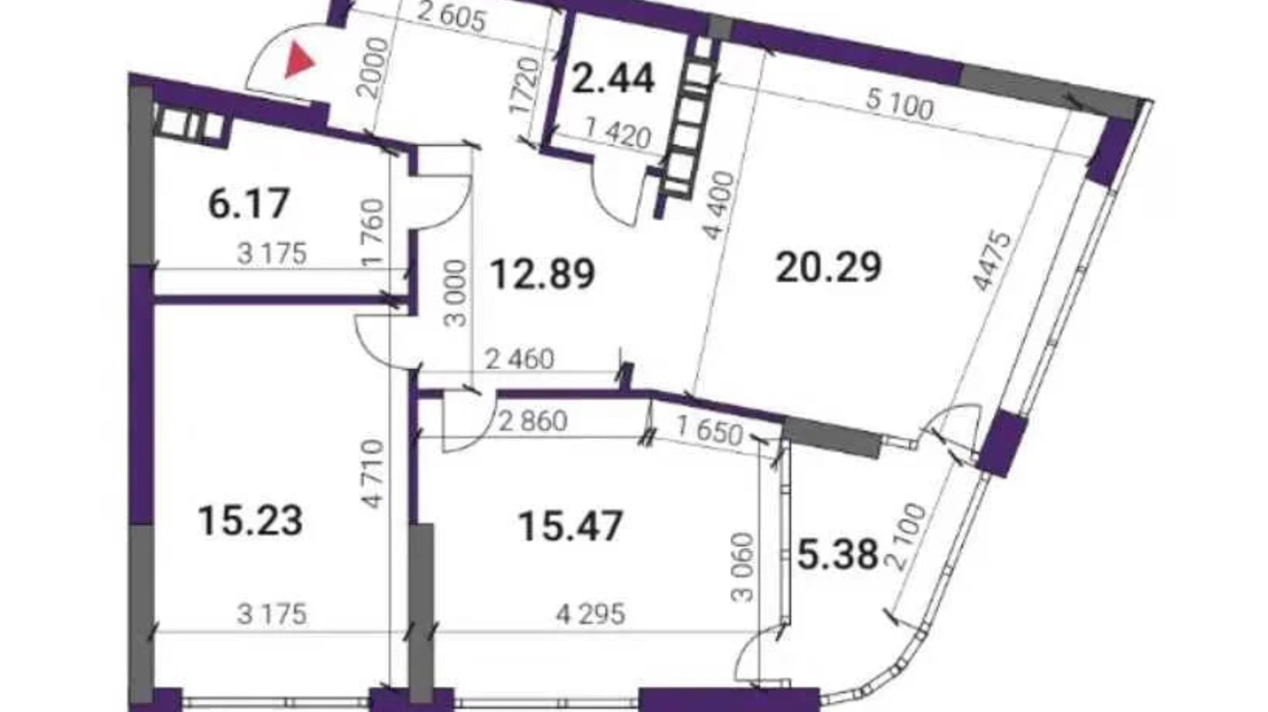 Продается 2-комнатная квартира 78.2 кв. м в Киеве, наб. Днепровская, 15Ж - фото 2