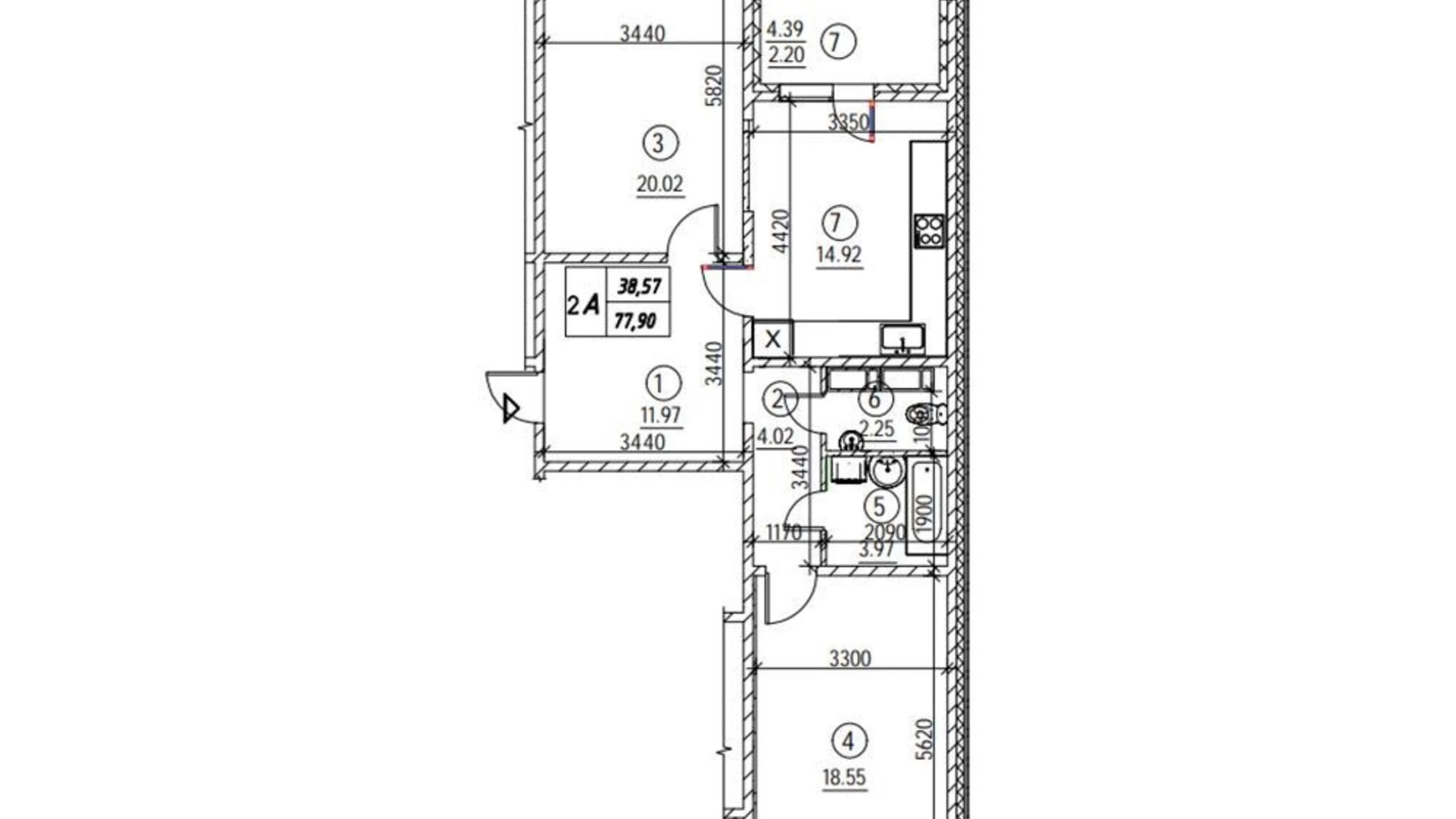 Продается 2-комнатная квартира 78 кв. м в Киеве, ул. Коноплянская, 22А - фото 2