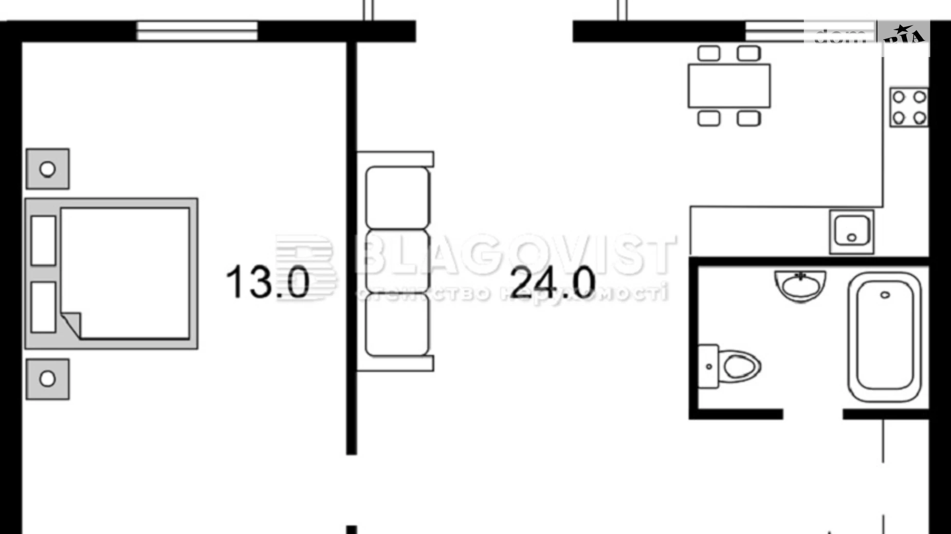 Продается 1-комнатная квартира 47 кв. м в Киеве, пл. Леси Украинки, 14 - фото 2