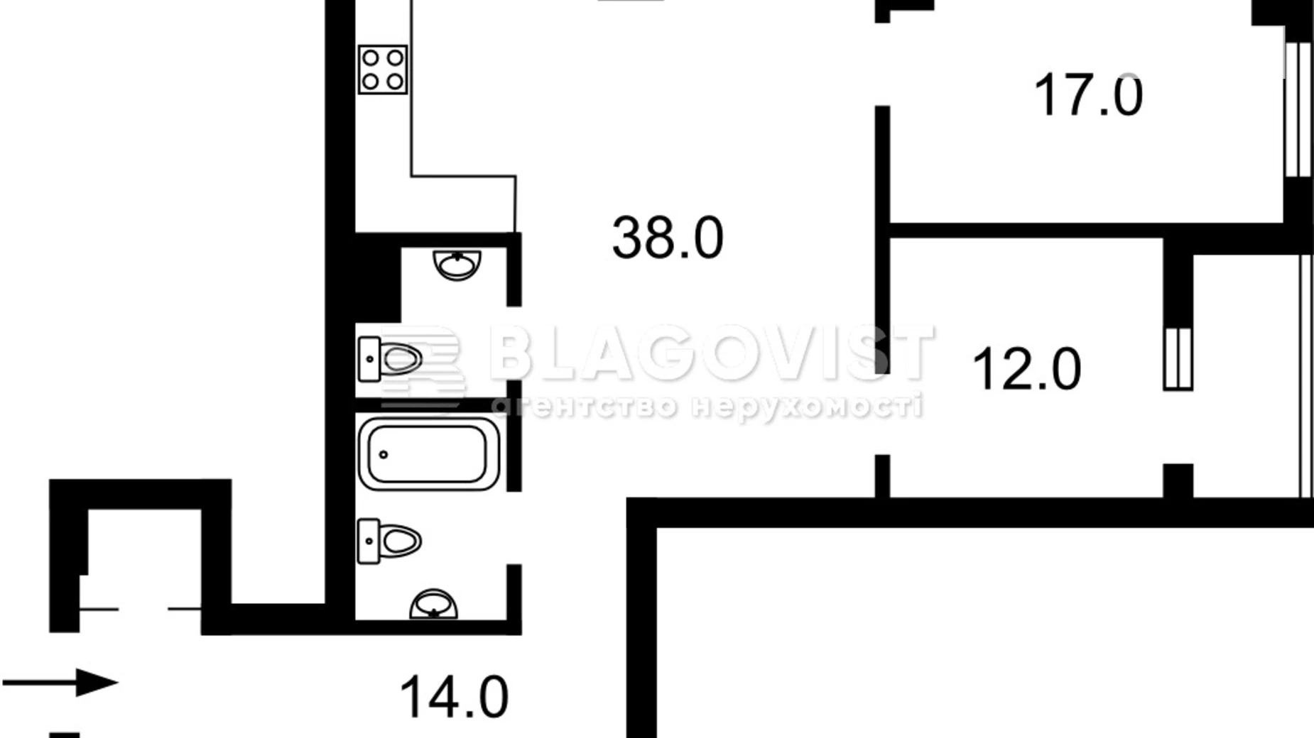Продается 3-комнатная квартира 86.2 кв. м в Киеве, ул. Владимирская, 86А - фото 2