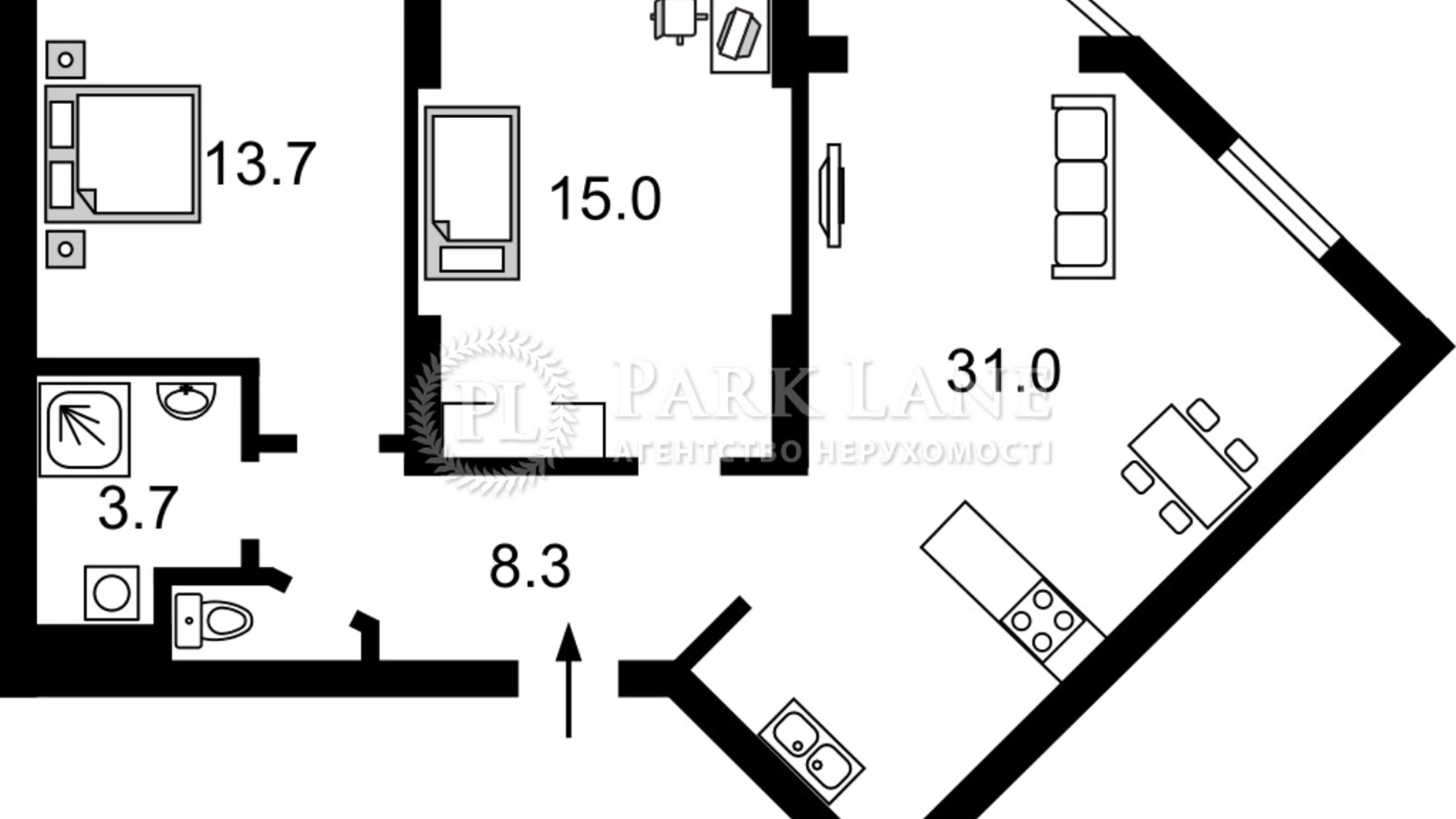 Продается 3-комнатная квартира 74 кв. м в Киеве, ул. Александра Мишуги, 12 - фото 2