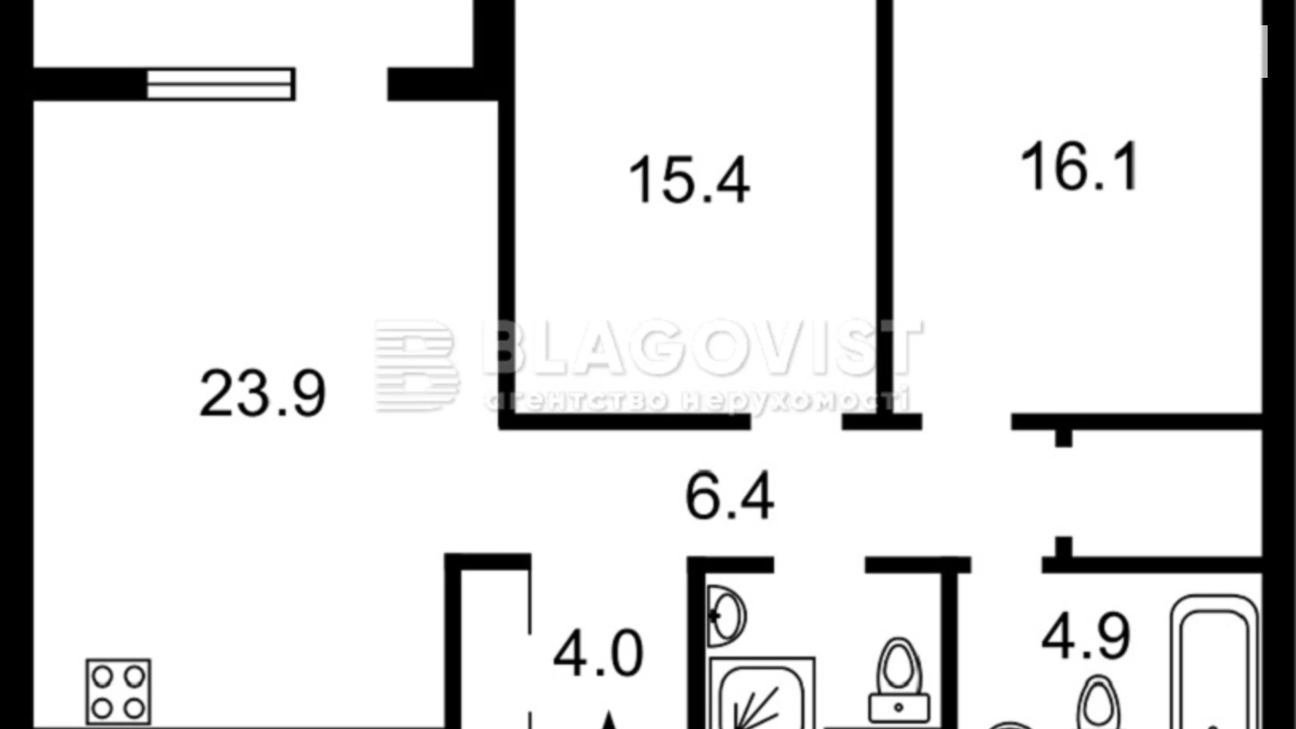 Продається 2-кімнатна квартира 81 кв. м у Києві, вул. Річкова(Річна), 4 - фото 2