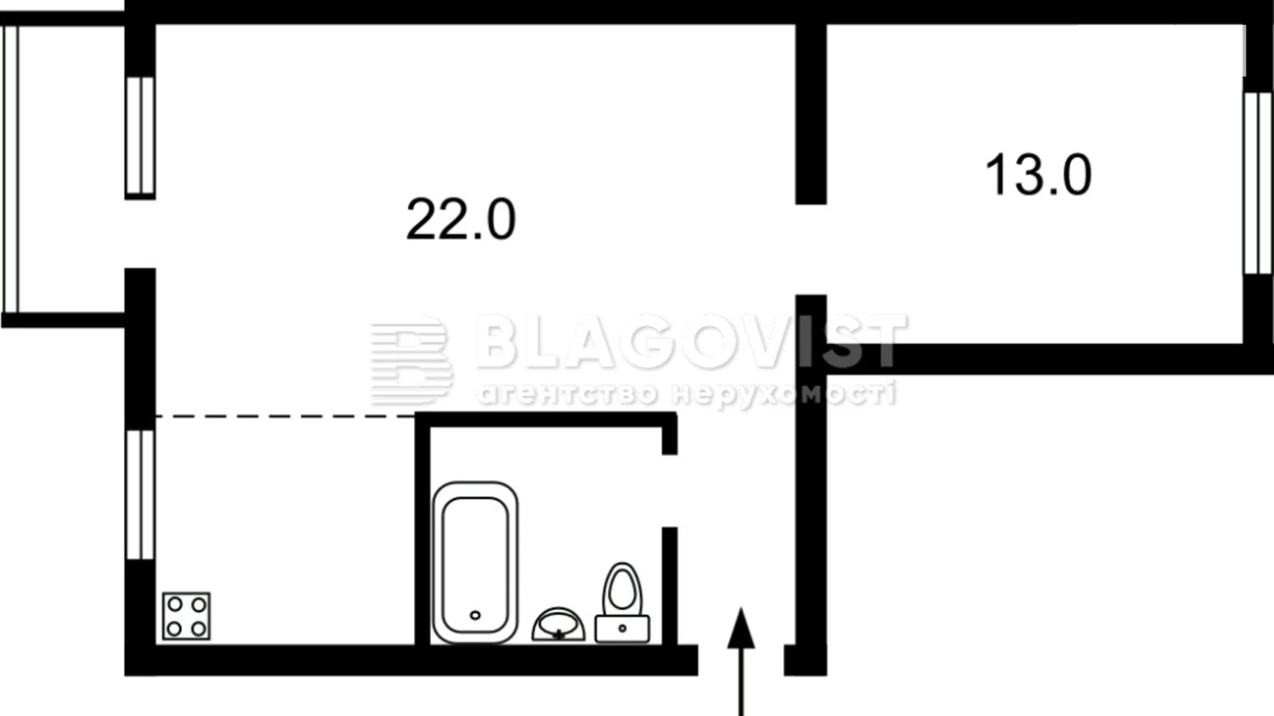 Продается 2-комнатная квартира 45 кв. м в Киеве, ул. Ереванская, 14 - фото 3
