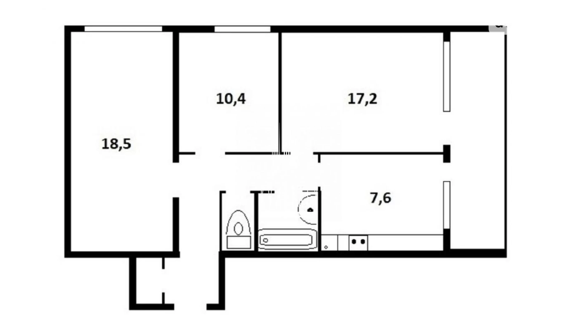 Продается 3-комнатная квартира 71 кв. м в Киеве, ул. Юрия Глушко, 9А - фото 2