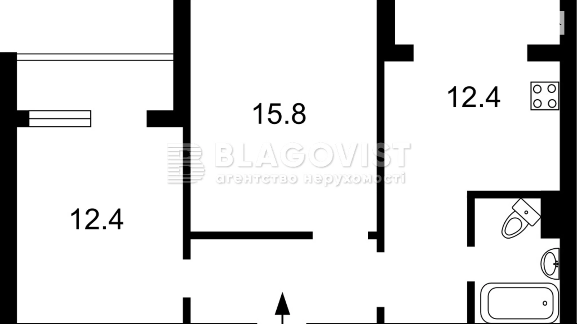 Продается 2-комнатная квартира 56 кв. м в Киеве, ул. Княжий Затон, 4А - фото 2