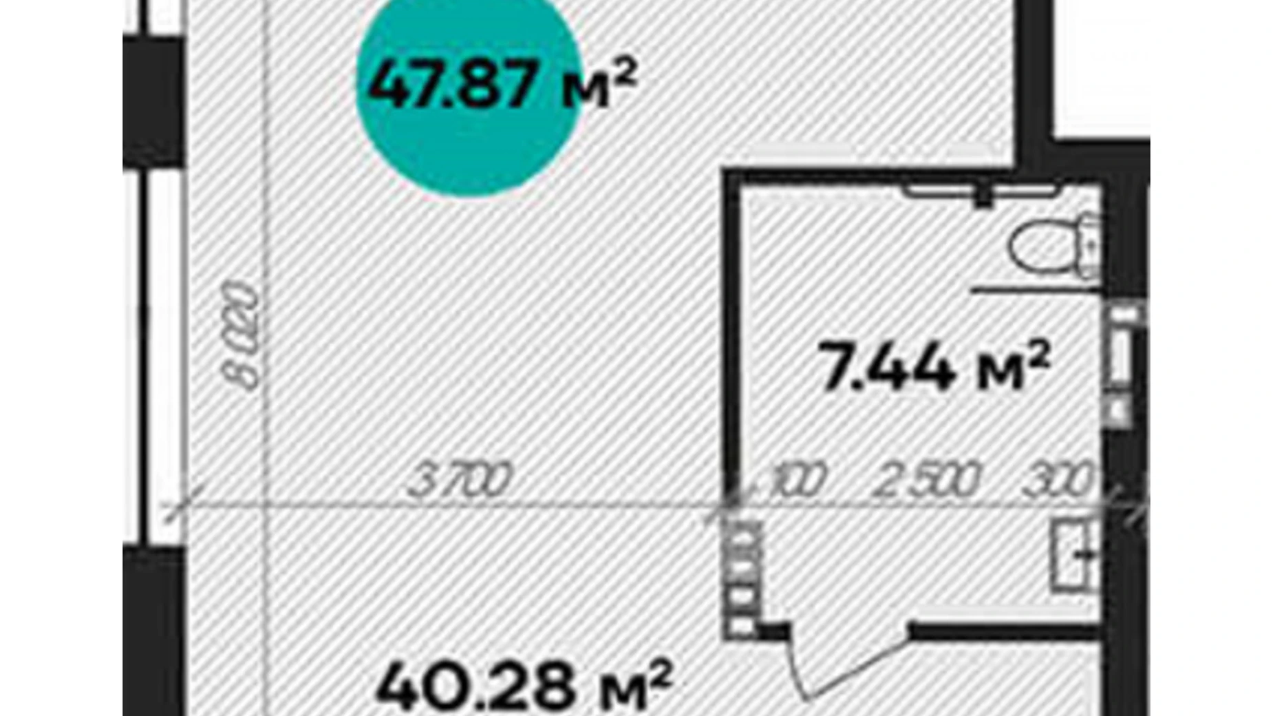 Продается 1-комнатная квартира 47.87 кв. м в Полтаве, ул. Шевченко, 58А - фото 2
