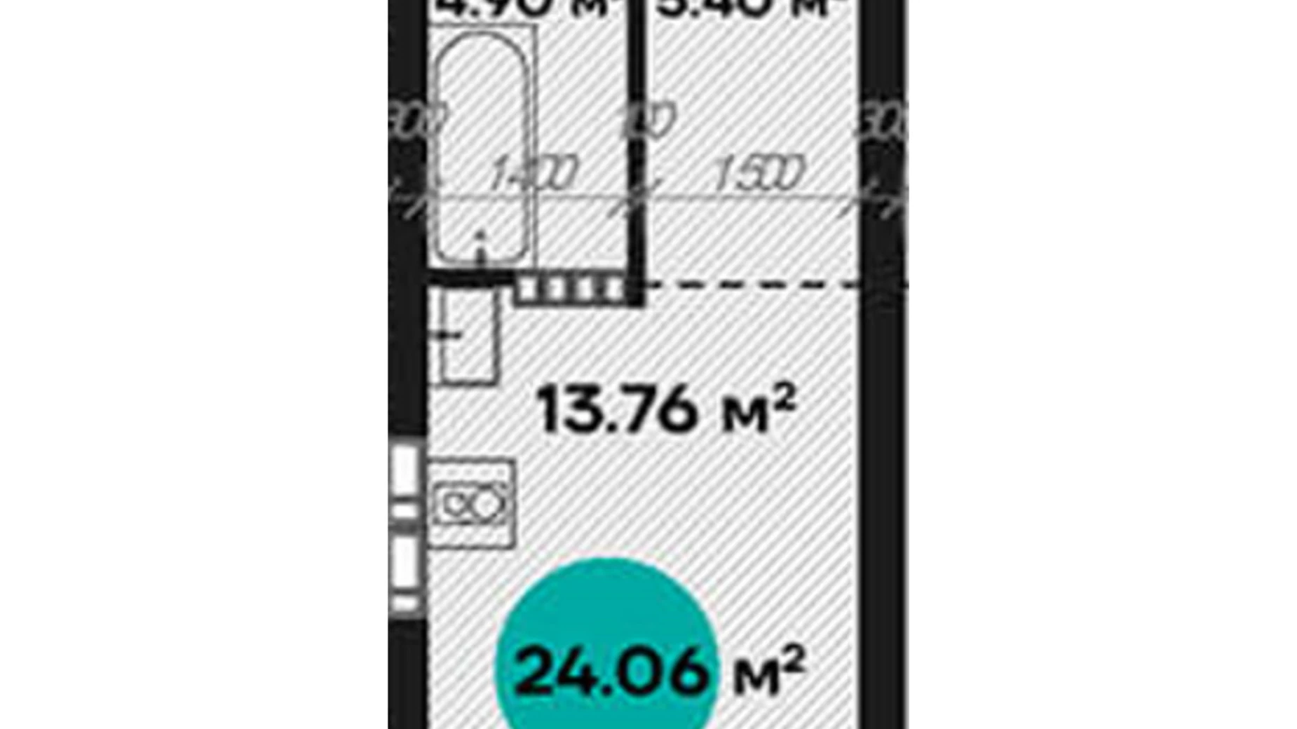 Продается 1-комнатная квартира 24.06 кв. м в Полтаве, ул. Шевченко, 58А - фото 2