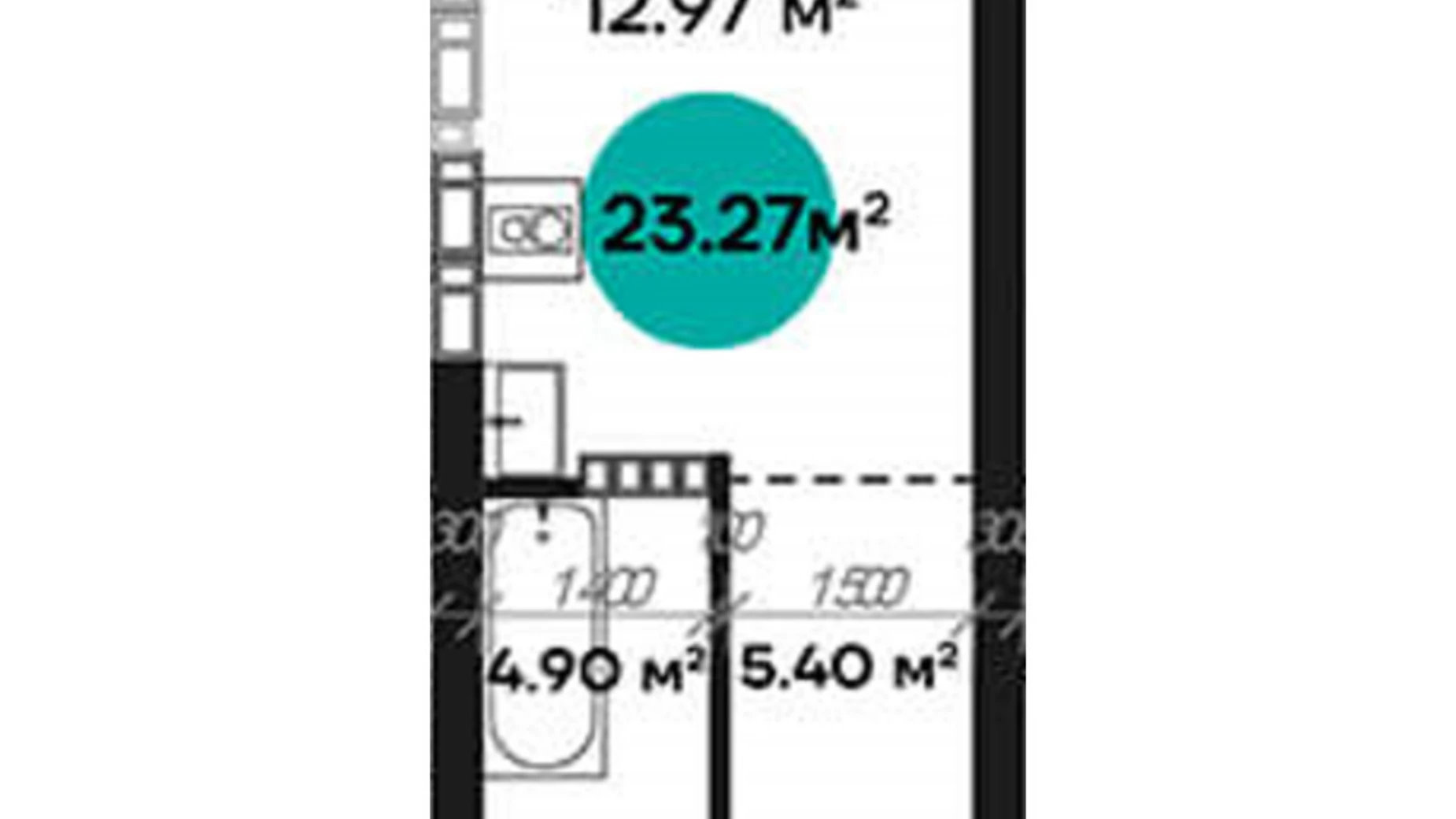 Продается 1-комнатная квартира 23.27 кв. м в Полтаве, ул. Шевченко, 58А - фото 2
