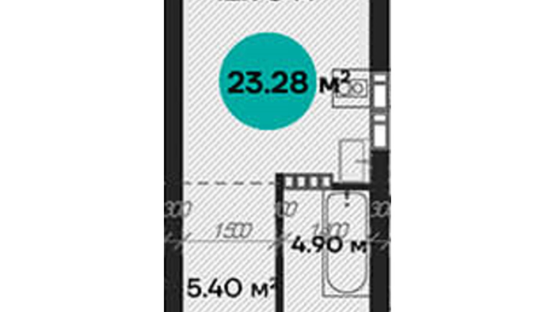 Продается 1-комнатная квартира 23.28 кв. м в Полтаве, ул. Шевченко, 58А - фото 2