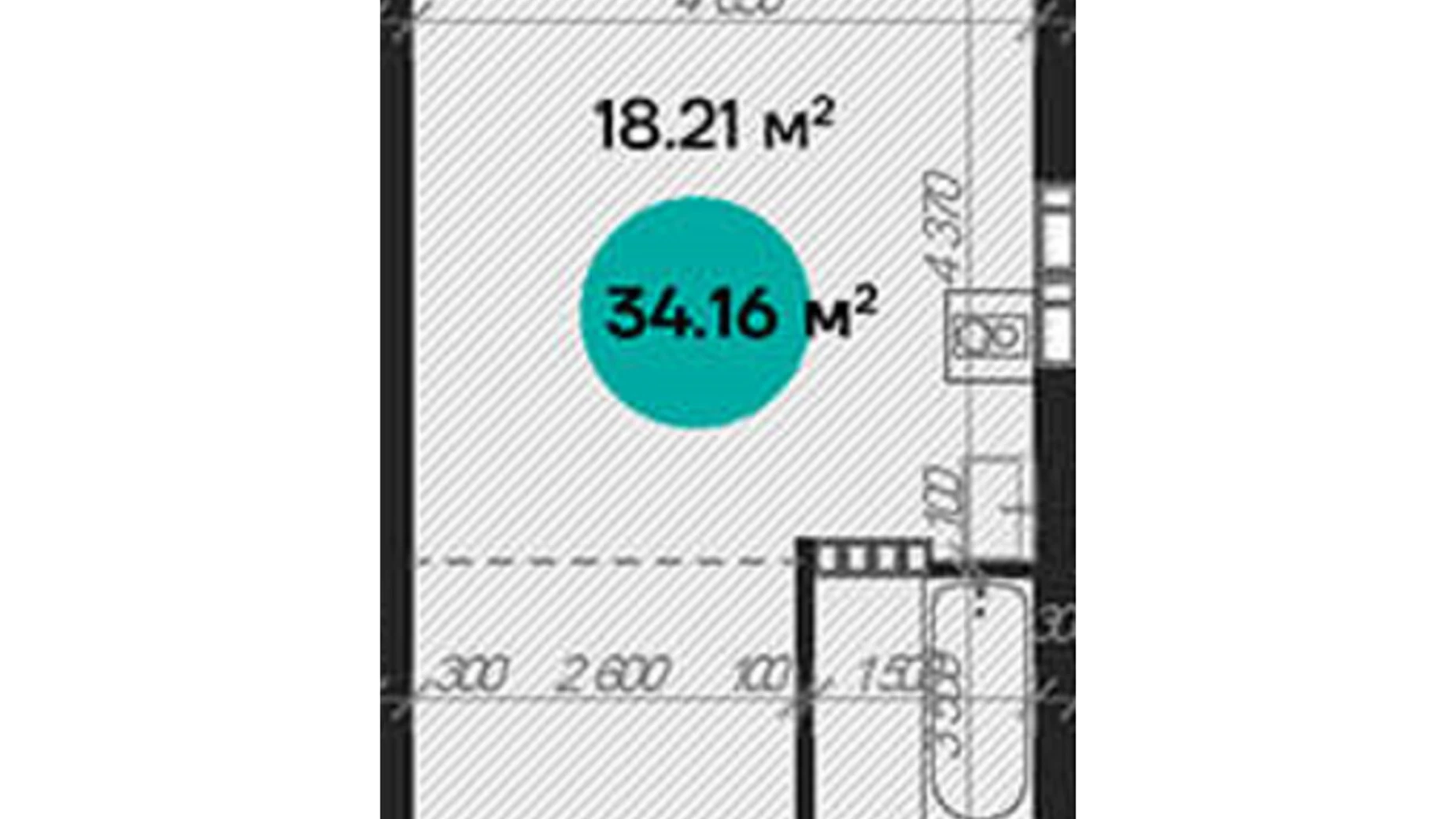 Продается 1-комнатная квартира 34.16 кв. м в Полтаве, ул. Шевченко, 58А - фото 2