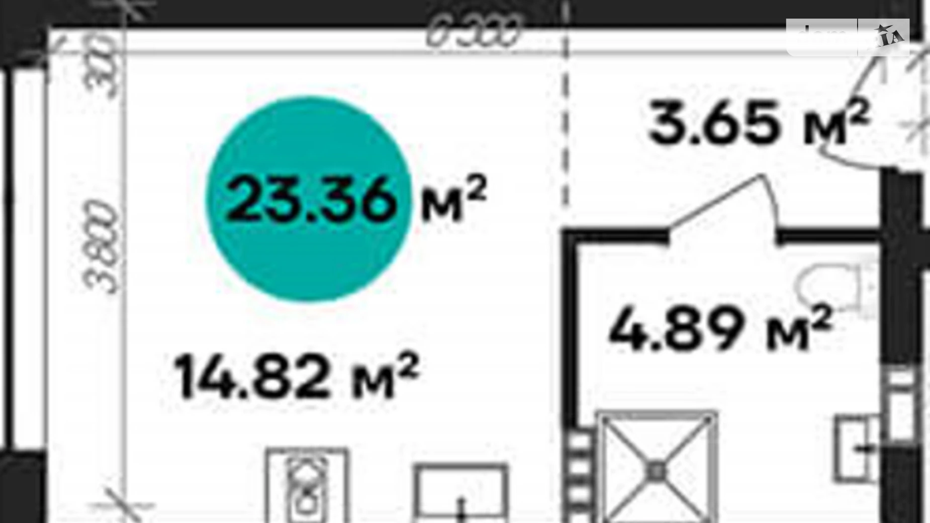 Продается 1-комнатная квартира 23.36 кв. м в Полтаве, ул. Шевченко, 58А - фото 2
