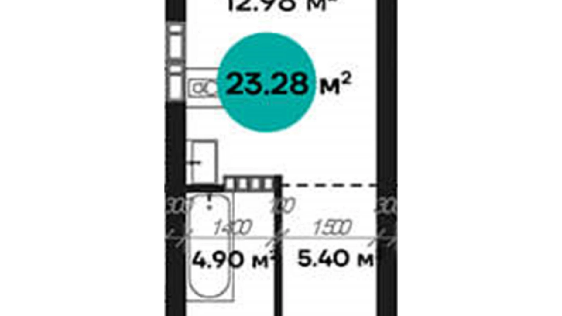 Продается 1-комнатная квартира 23.28 кв. м в Полтаве, ул. Шевченко, 58А - фото 2