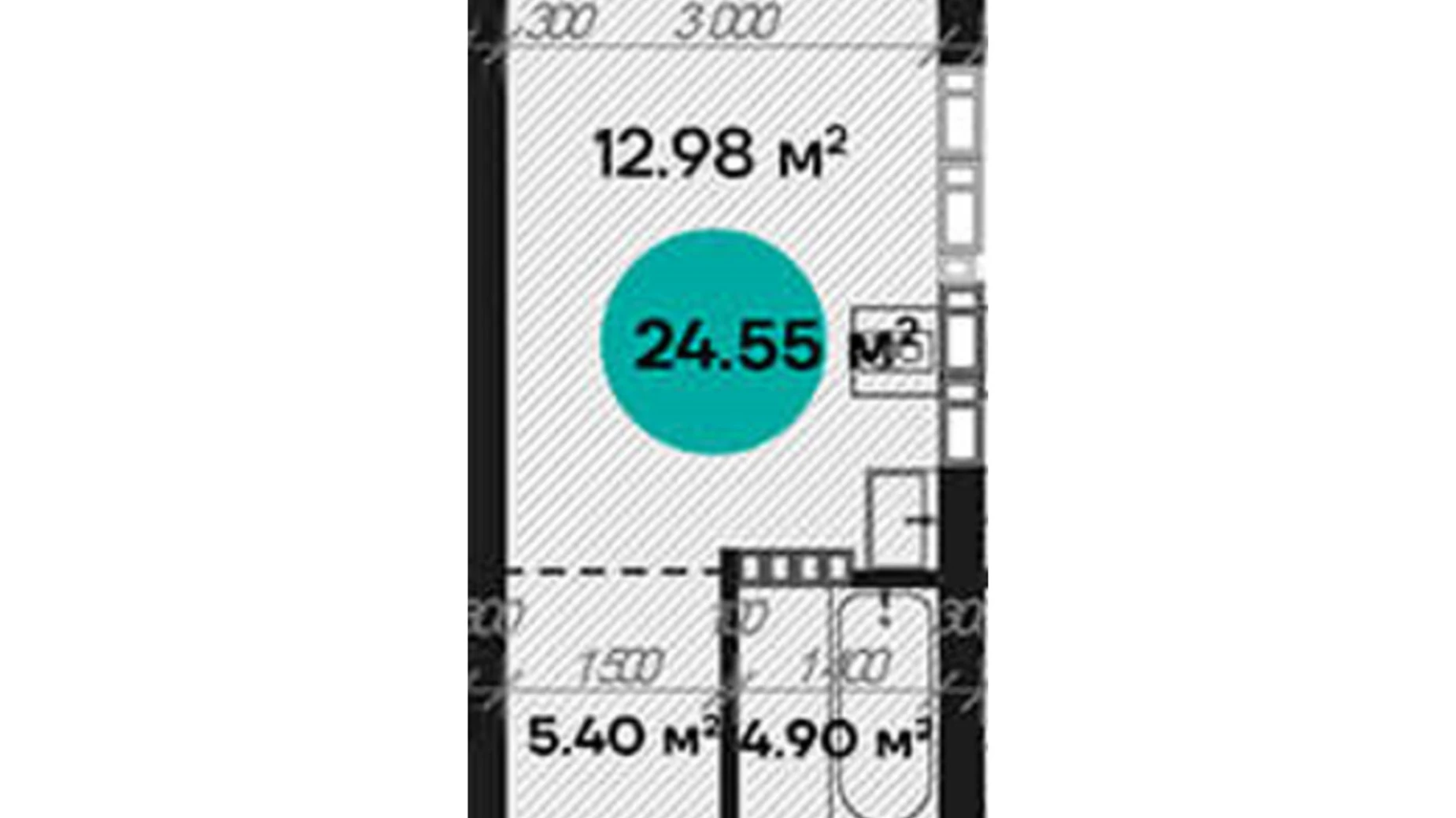 Продается 1-комнатная квартира 24.55 кв. м в Полтаве, ул. Шевченко, 58А - фото 2