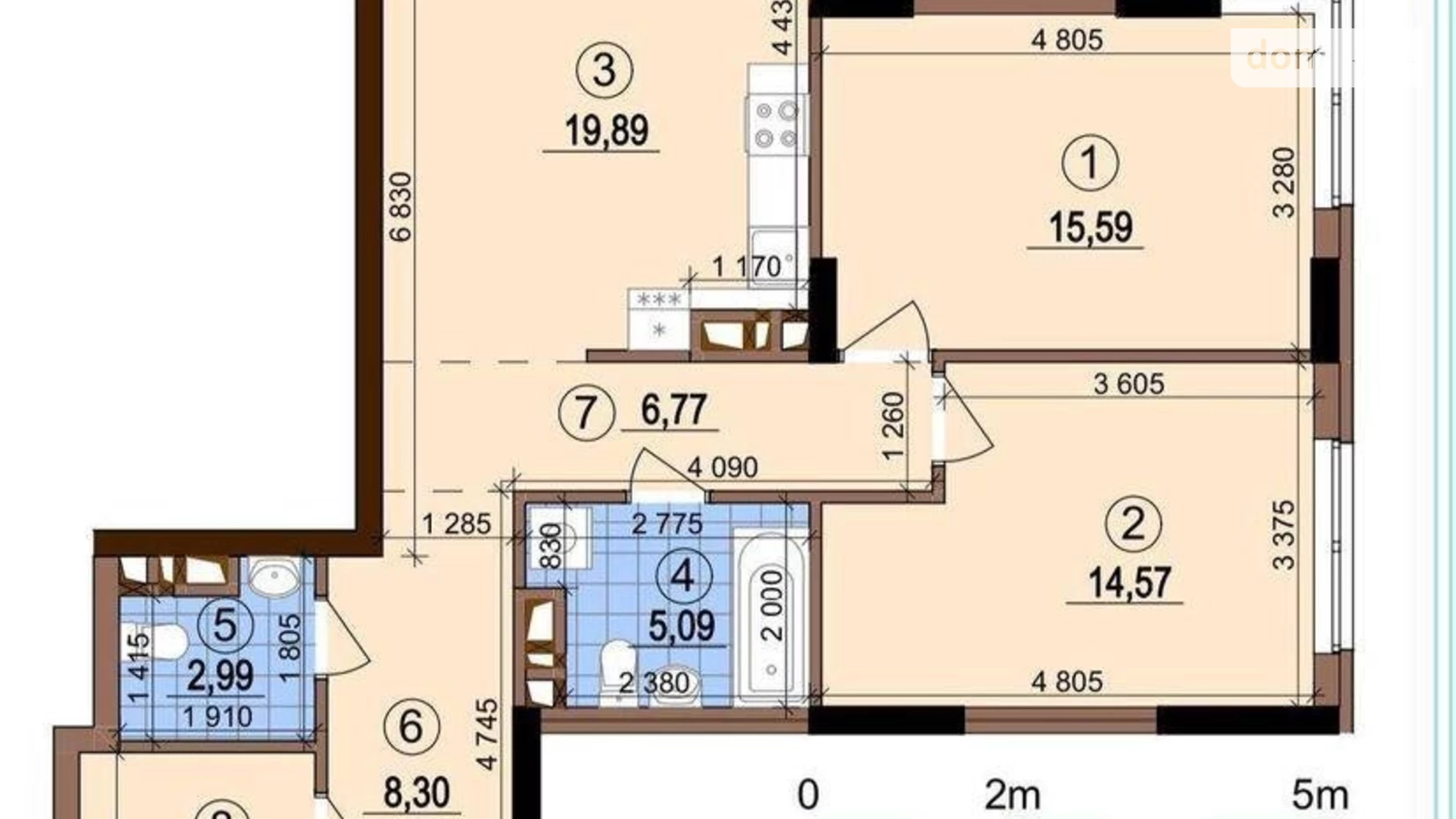 Продается 3-комнатная квартира 84 кв. м в Киеве, просп. Европейского Союза(Правды), 45 - фото 4