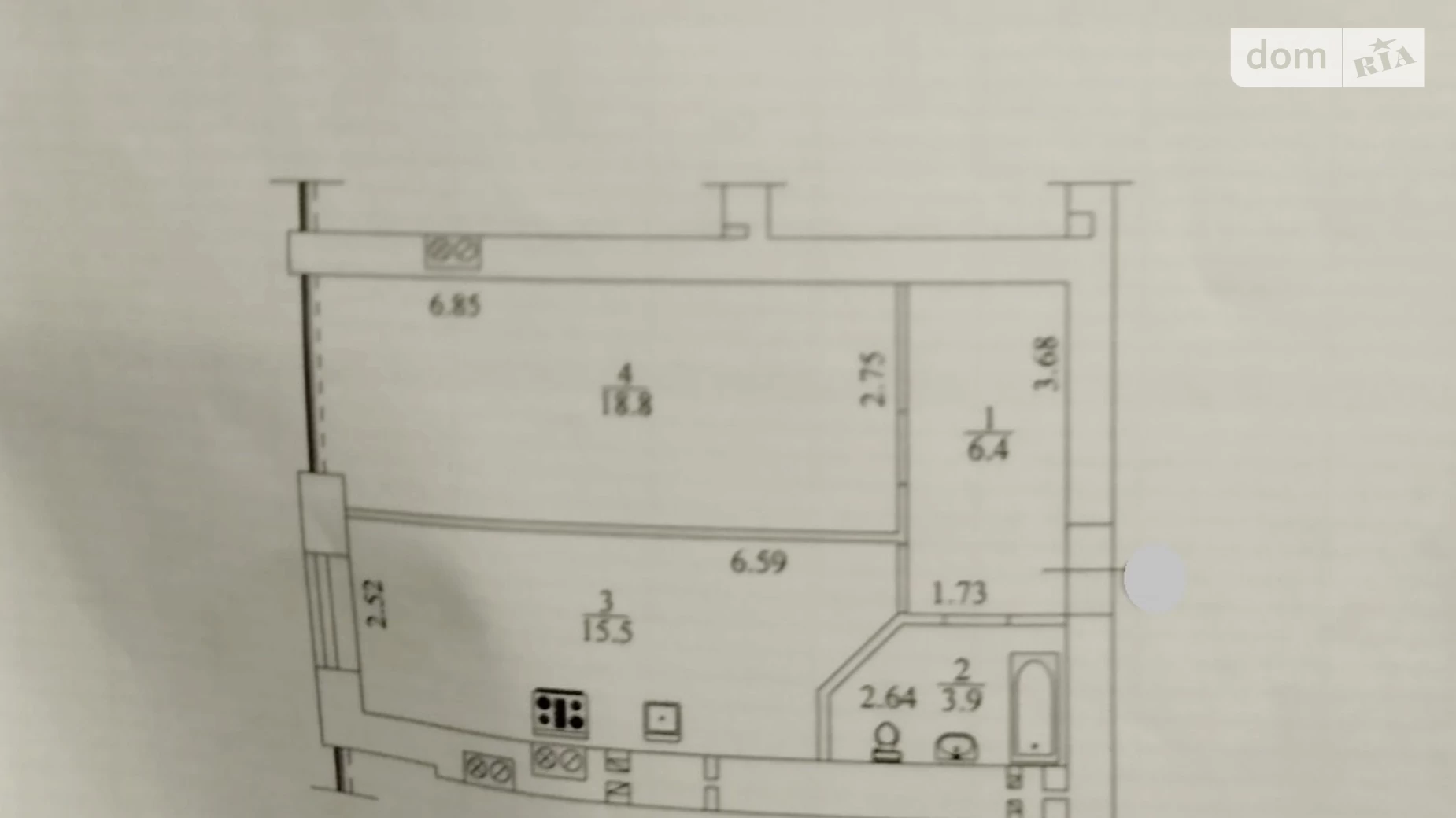 Продается 1-комнатная квартира 45 кв. м в Ирпене, ул. Есенина, 30 - фото 2