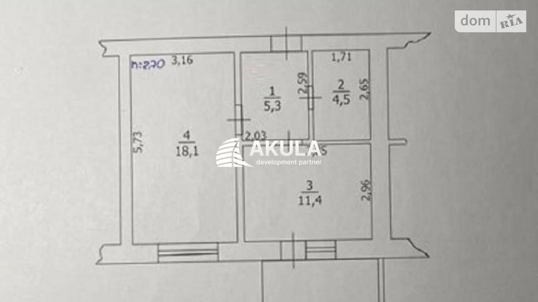 Продается 1-комнатная квартира 40.8 кв. м в Борисполе, ул. Головатого - фото 4