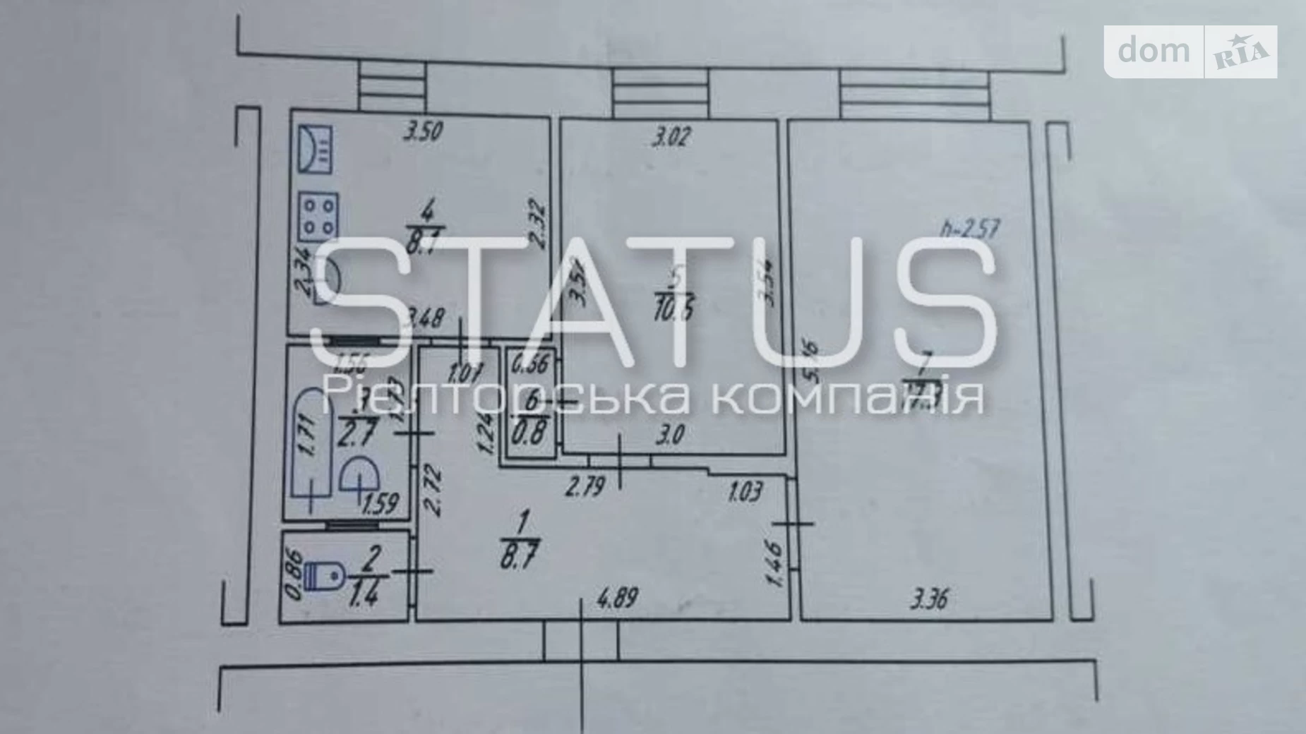 Продається 2-кімнатна квартира 49.6 кв. м у Розсошенці, вул. Горбанівська - фото 2