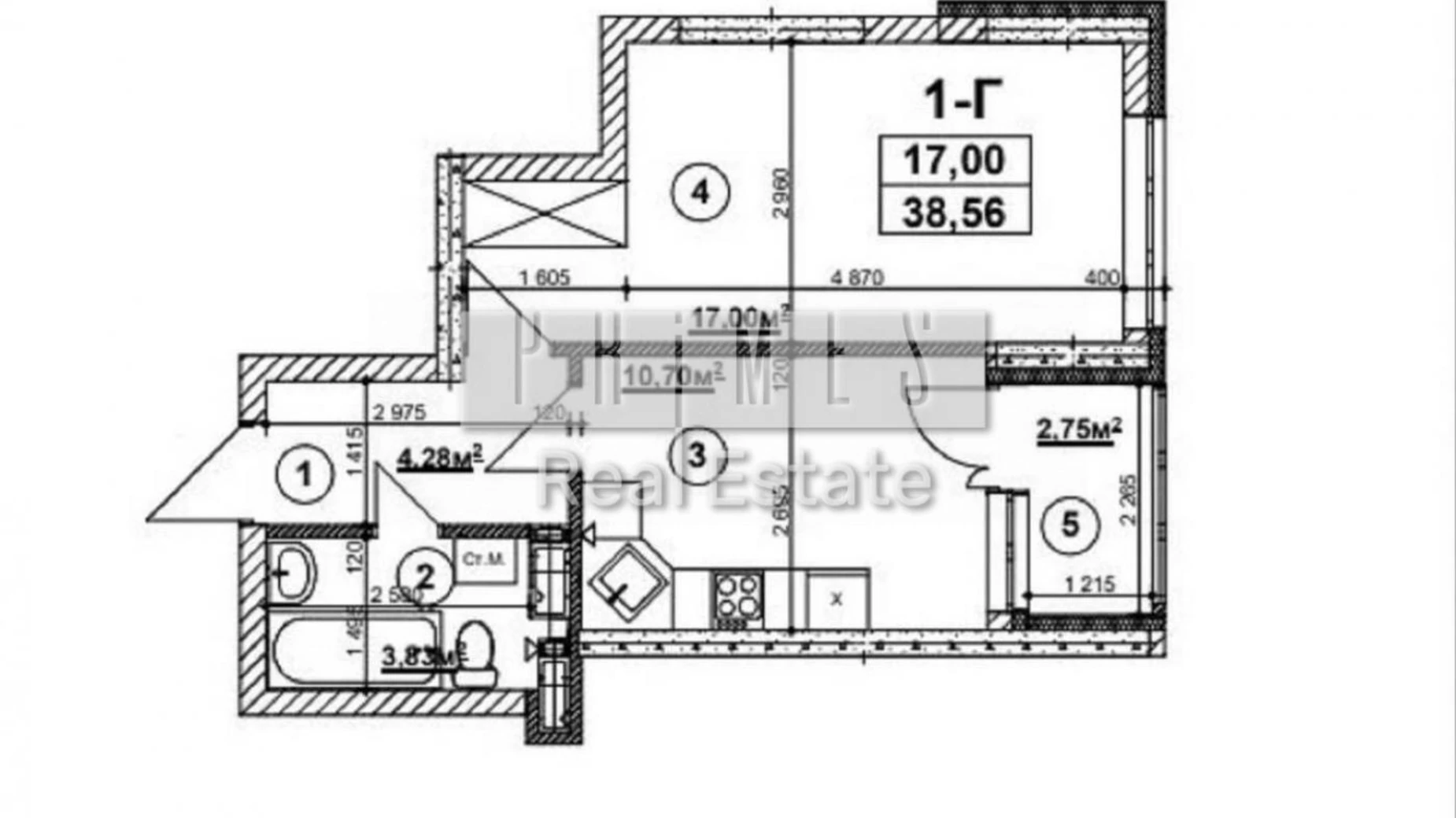 Продается 1-комнатная квартира 39 кв. м в Киеве, ул. Причальная, 11 - фото 2