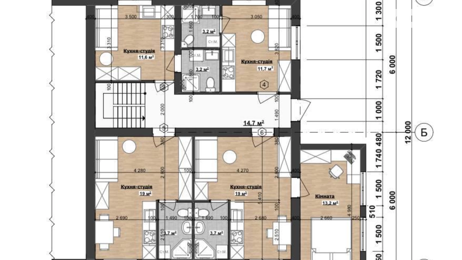 Продается 1-комнатная квартира 23 кв. м в Виннице, ул. Костя Широцкого - фото 4