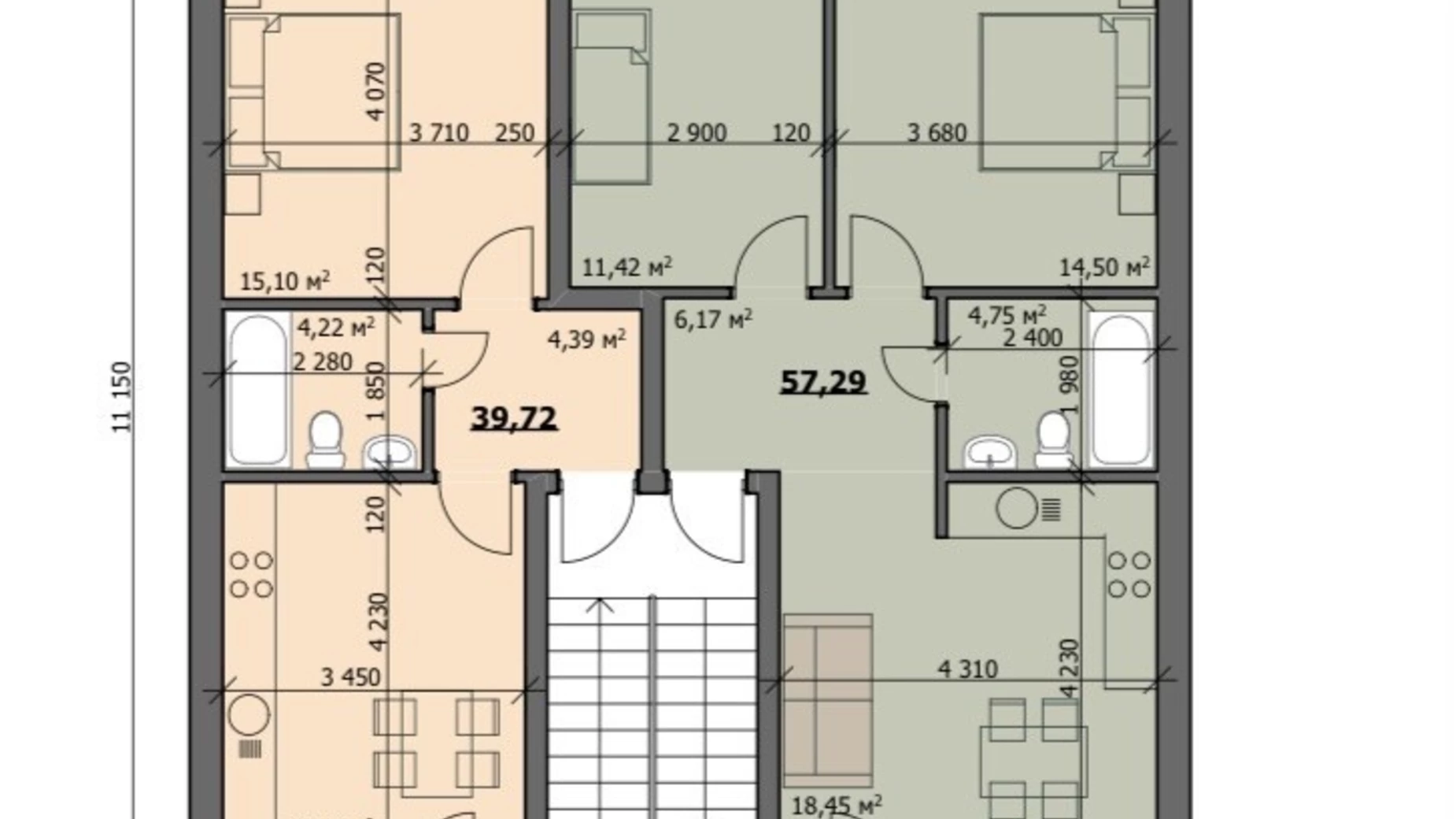 Продается 2-комнатная квартира 57 кв. м в Рудно, ул. Наливайка - фото 2