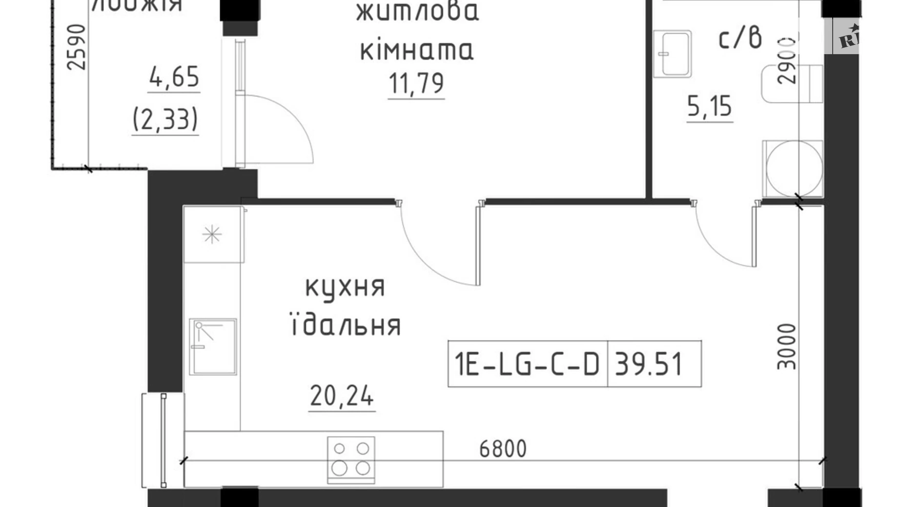 Продается 1-комнатная квартира 96.96 кв. м в Ужгороде, ул. Василия Гаджеги(Радищева), 1 - фото 2