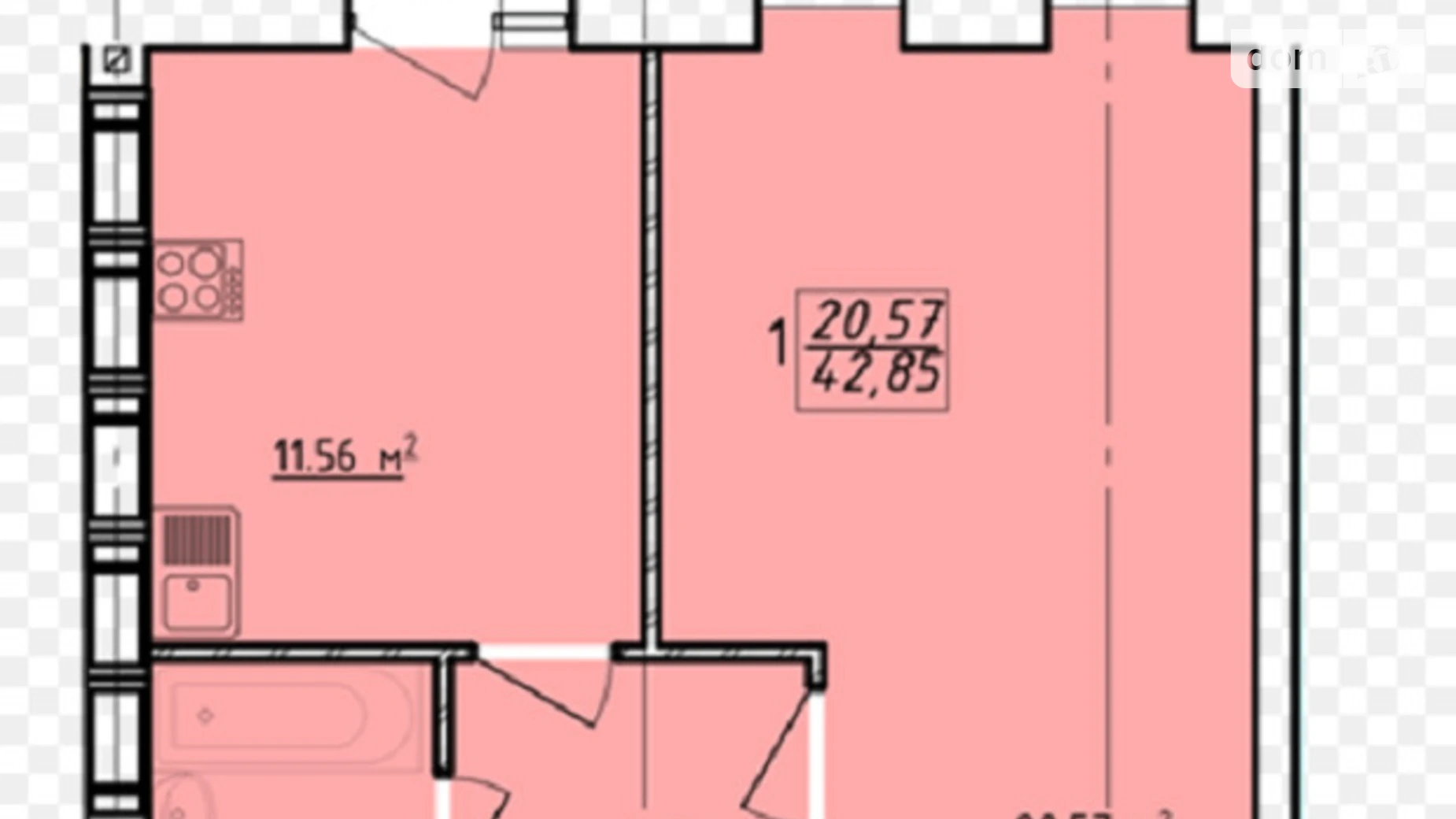 Продается 1-комнатная квартира 43 кв. м в Харькове, ул. Заливная, 12 - фото 2