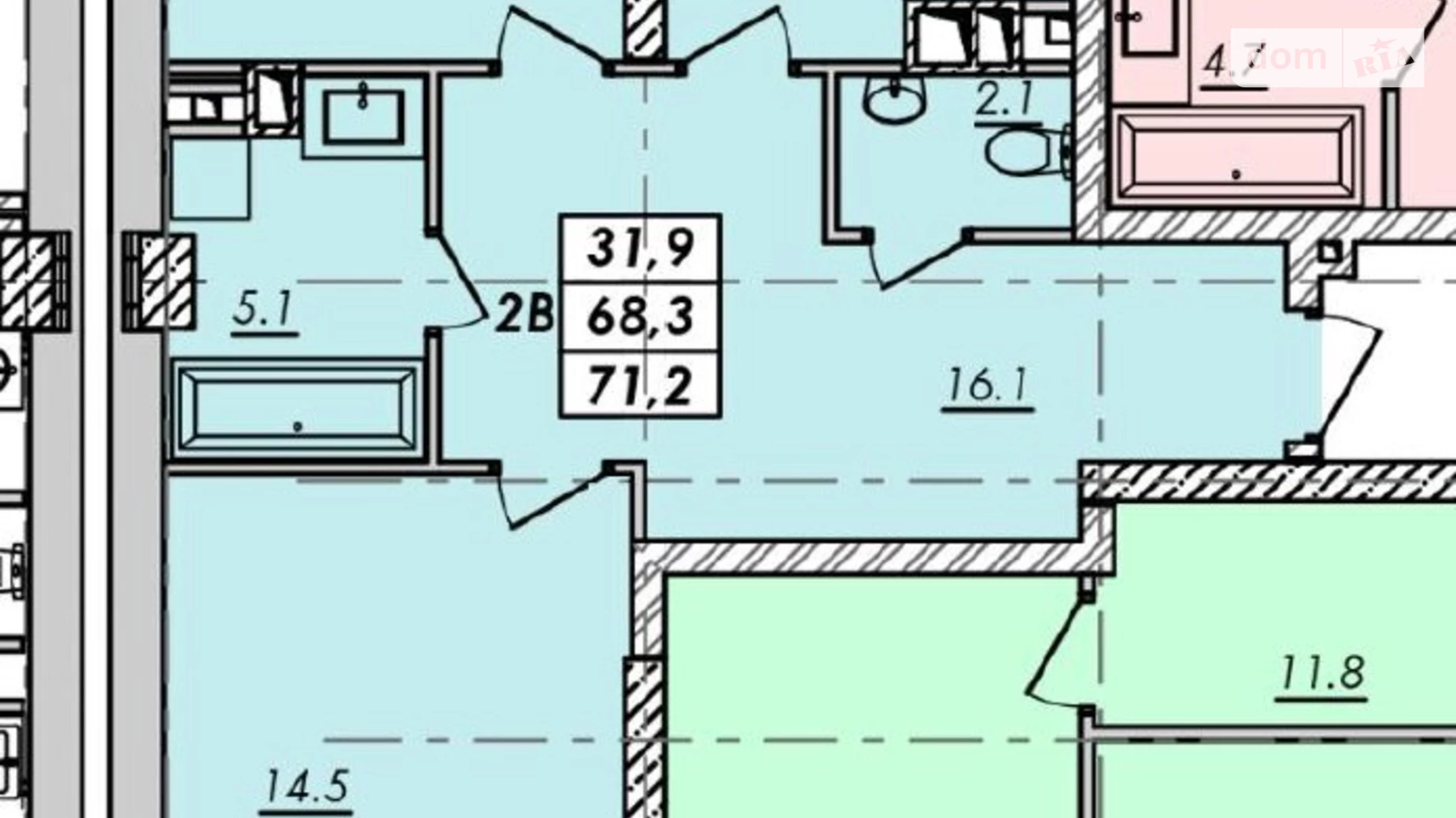 Продается 2-комнатная квартира 71.2 кв. м в Одессе, цена: 55000 $ - фото 5