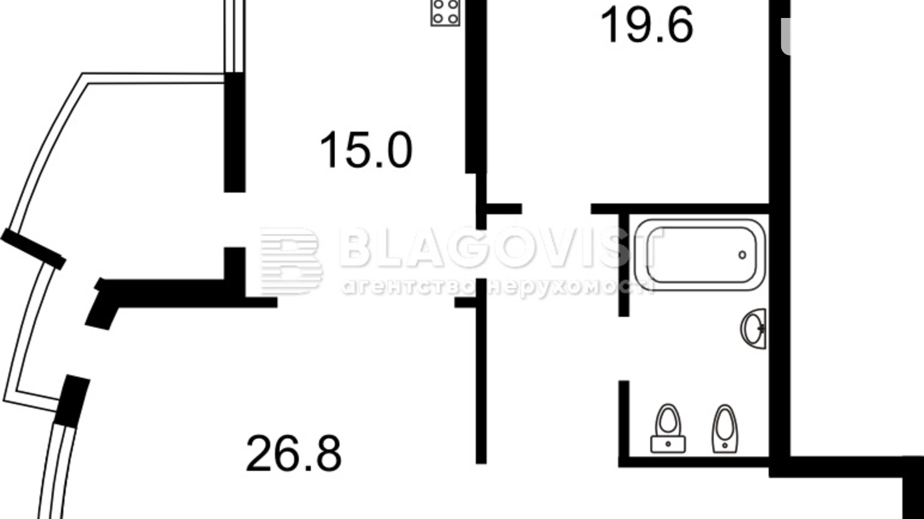 Продается 2-комнатная квартира 90 кв. м в Киеве, бул. Леси Украинки, 7Б - фото 2