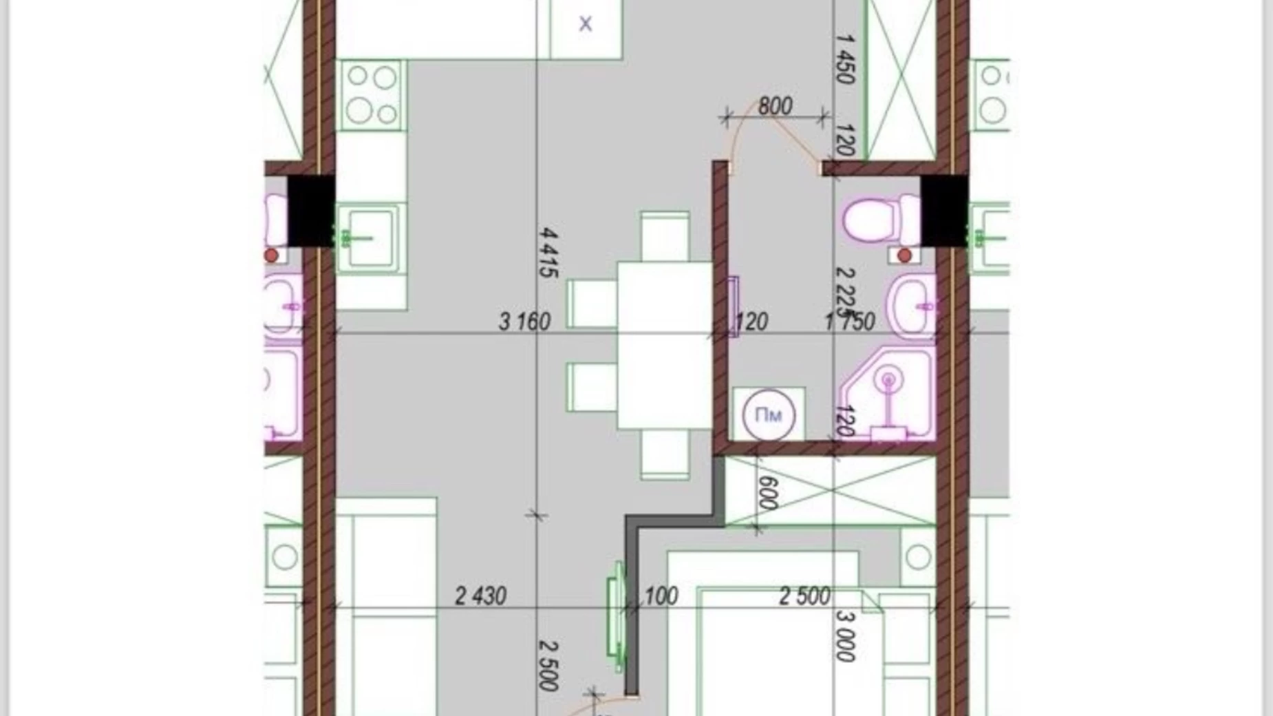 Продается 1-комнатная квартира 34 кв. м в Минае, ул. Августина Волошина, 16 - фото 4