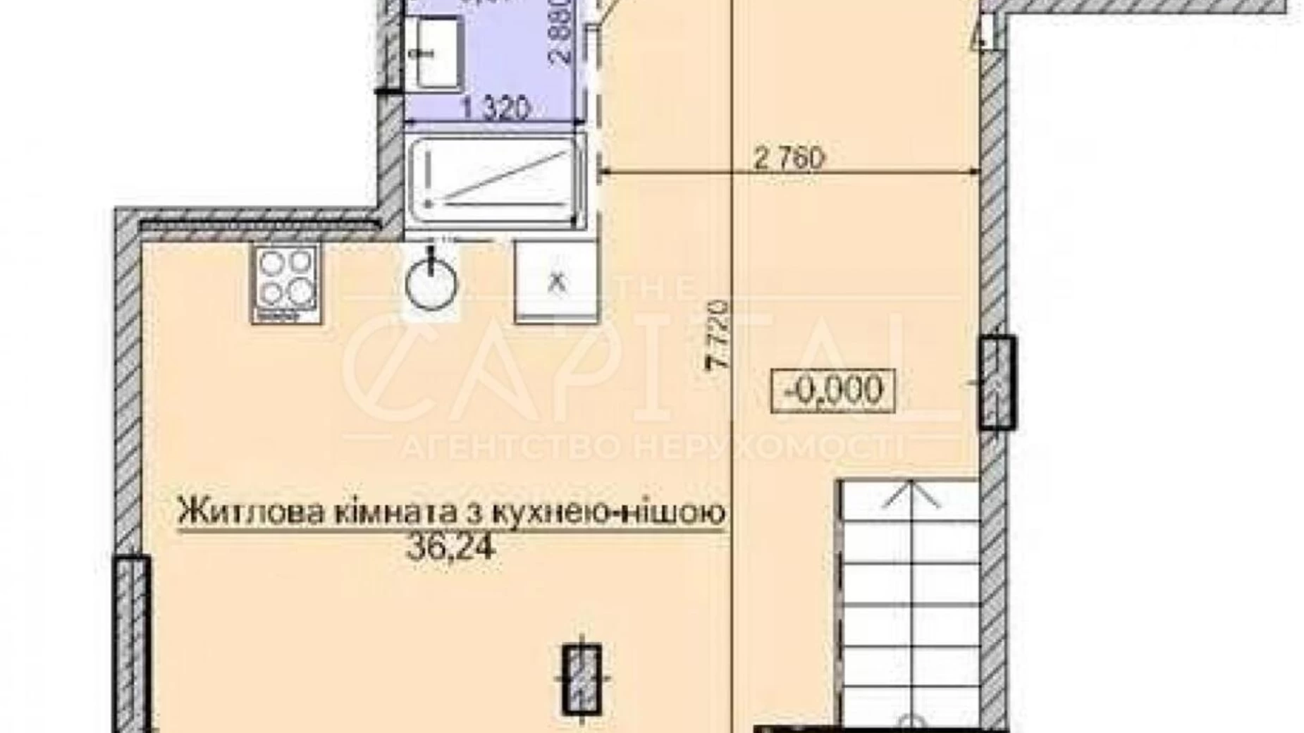 Продається приміщення вільного призначення 42.9 кв. м в 9-поверховій будівлі, цена: 102960 $ - фото 5