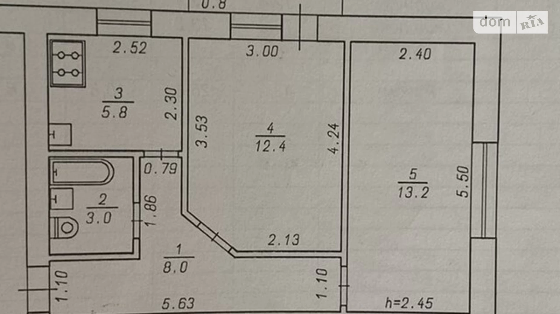 Продается 2-комнатная квартира 43.2 кв. м в Хмельницком, цена: 34000 $ - фото 4