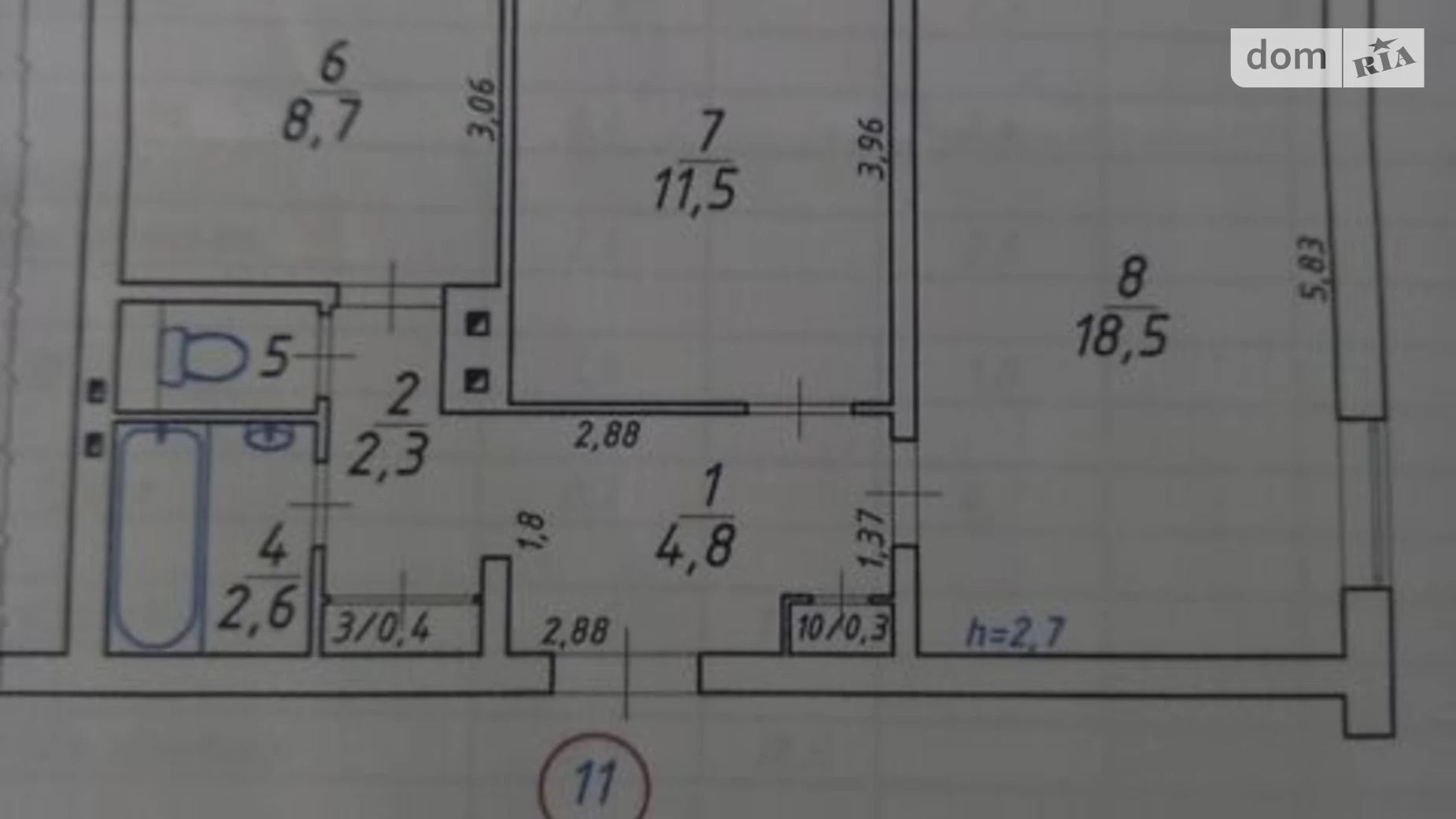 Продается 2-комнатная квартира 53 кв. м в Кропивницком, ул. Полтавская - фото 2