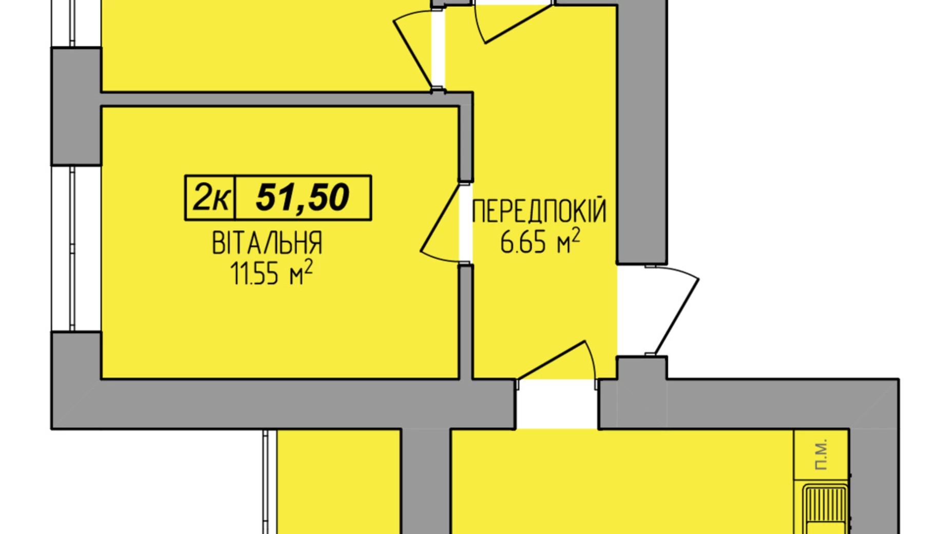 Продается 2-комнатная квартира 51.5 кв. м в Ивано-Франковске, ул. Мира, 100 - фото 4