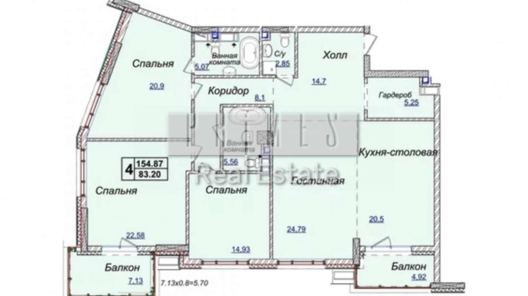 Продается 4-комнатная квартира 155 кв. м в Киеве, ул. Андрея Верхогляда(Драгомирова), 17Б - фото 2