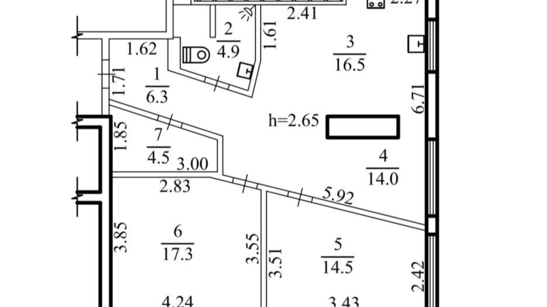 Продается 3-комнатная квартира 78 кв. м в Днепре, ул. Рабочая, 166Д - фото 3