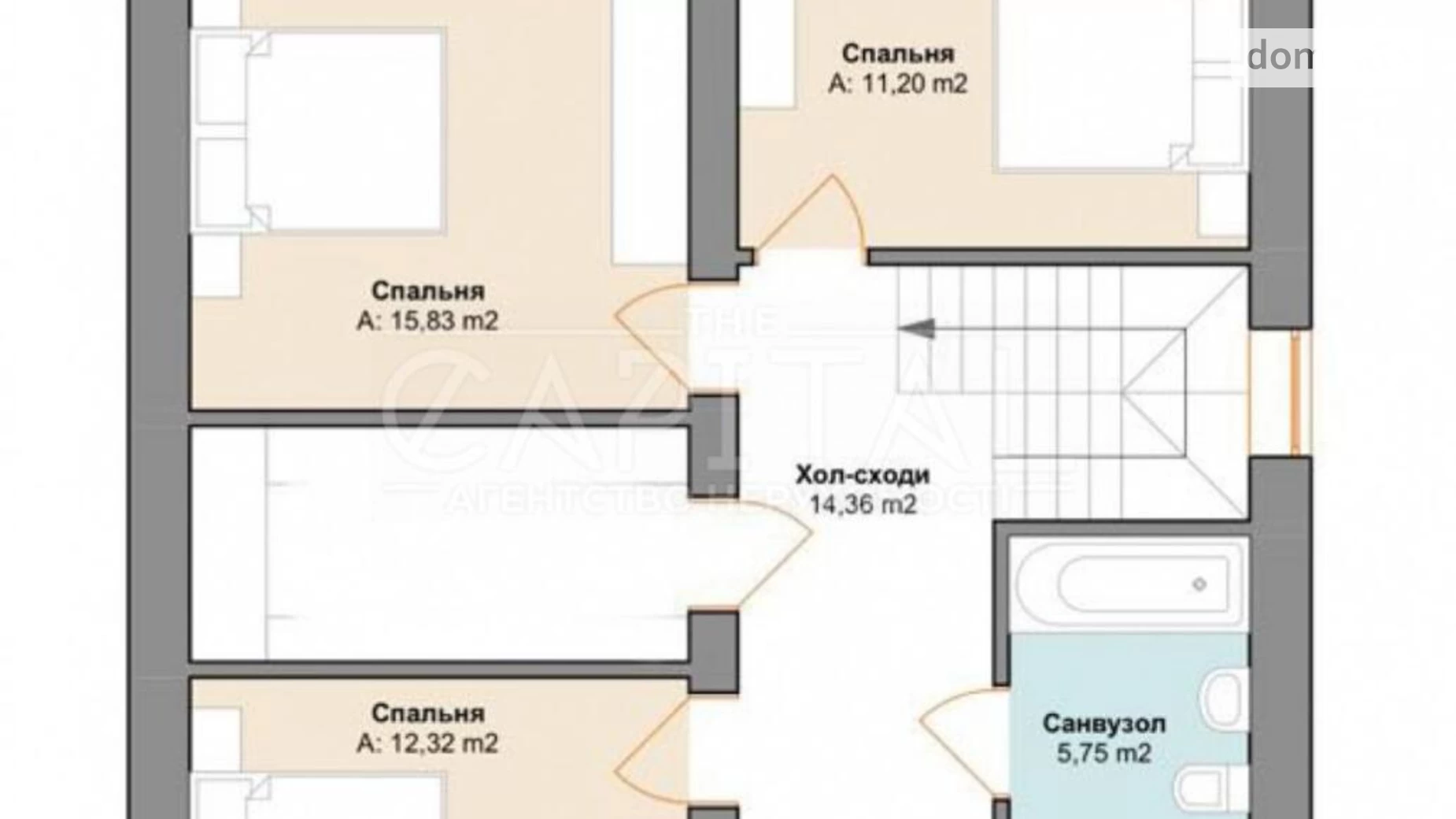 Продается дом на 2 этажа 135 кв. м с подвалом, цена: 165000 $ - фото 5