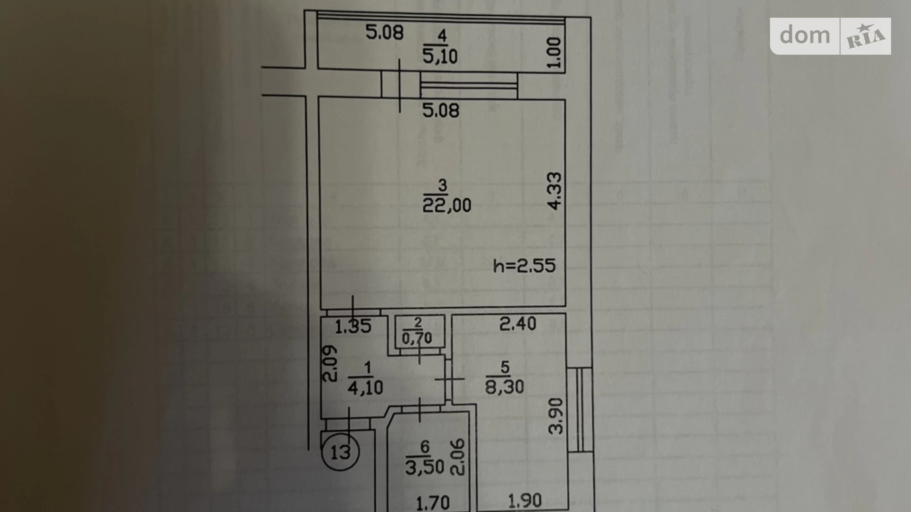 Продается 1-комнатная квартира 43.7 кв. м в, цена: 22000 $ - фото 4