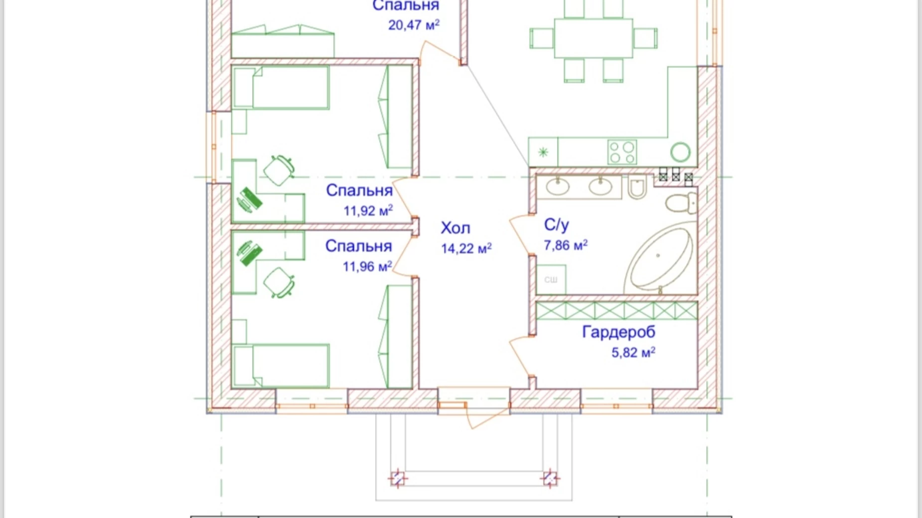 Продається одноповерховий будинок 102 кв. м з банею/сауною, цена: 125000 $ - фото 5