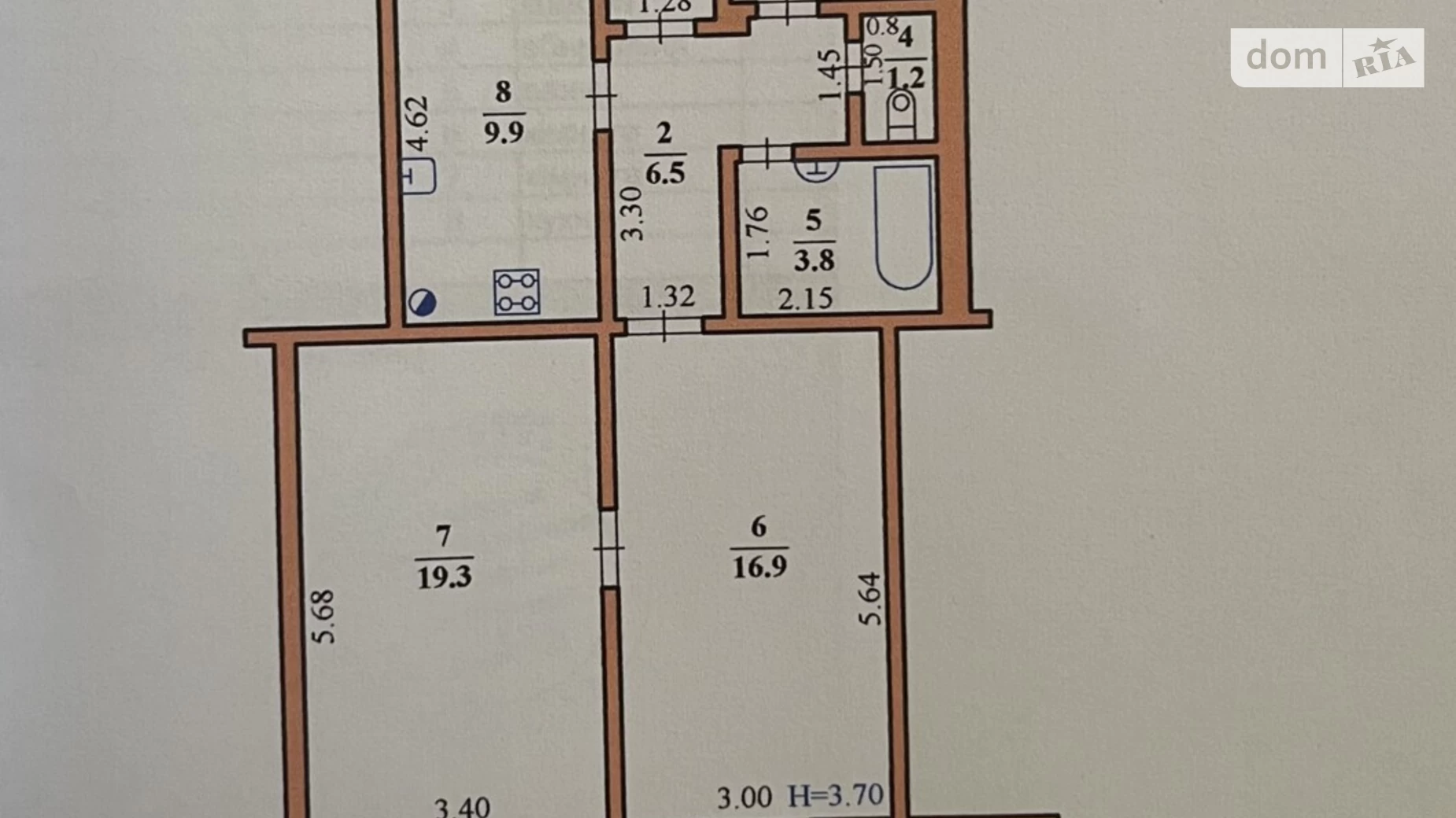 Продається 2-кімнатна квартира 61.9 кв. м у Чернівцях, вул. Руська - фото 3